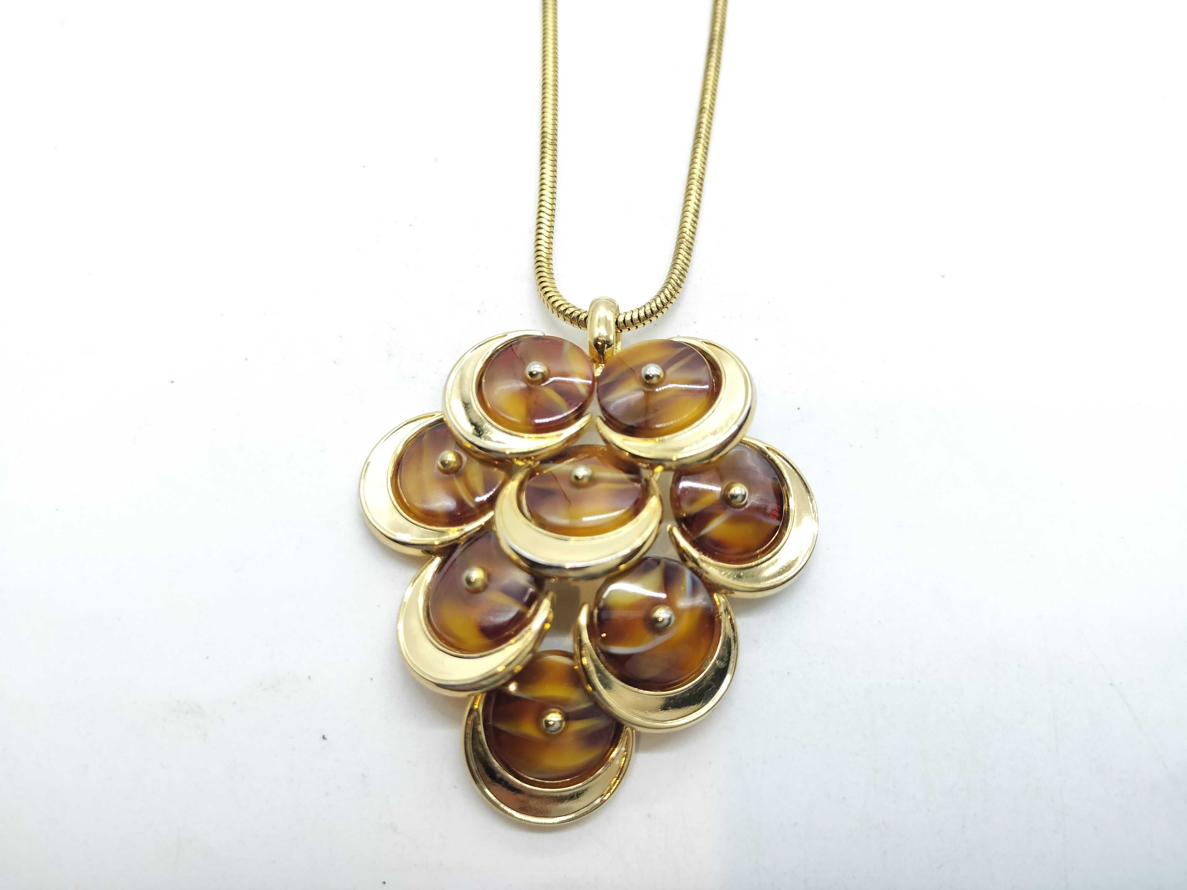 Gold Marble Necklace, 1972 Vintage Necklace