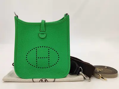 Evelyne TPM B-stamp Shoulder Bag, Green Shoulder Bag