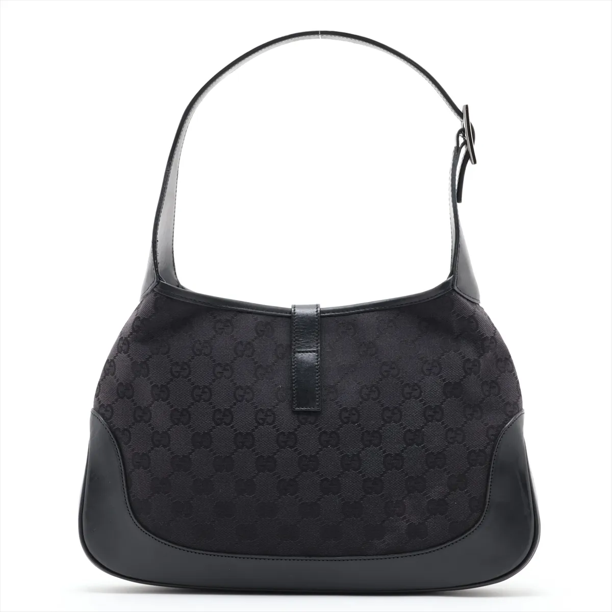 GG Canvas Jackie Canvas x Leather Shoulder Bag, Black — view 2