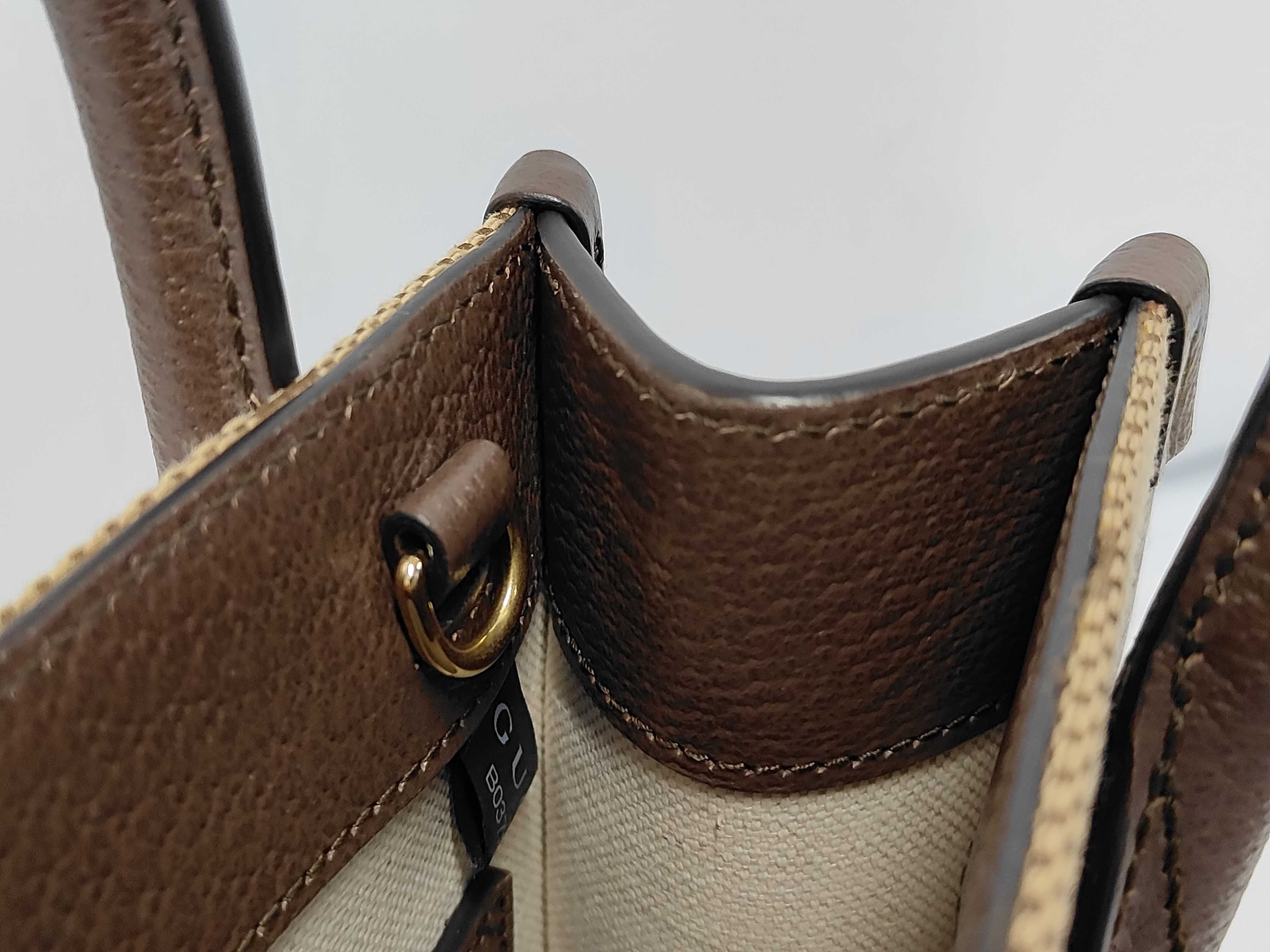 Jumbo GG Canvas x Leather 2-Way Handbag, Beige x Brown, 699406 (Bag) — view 10