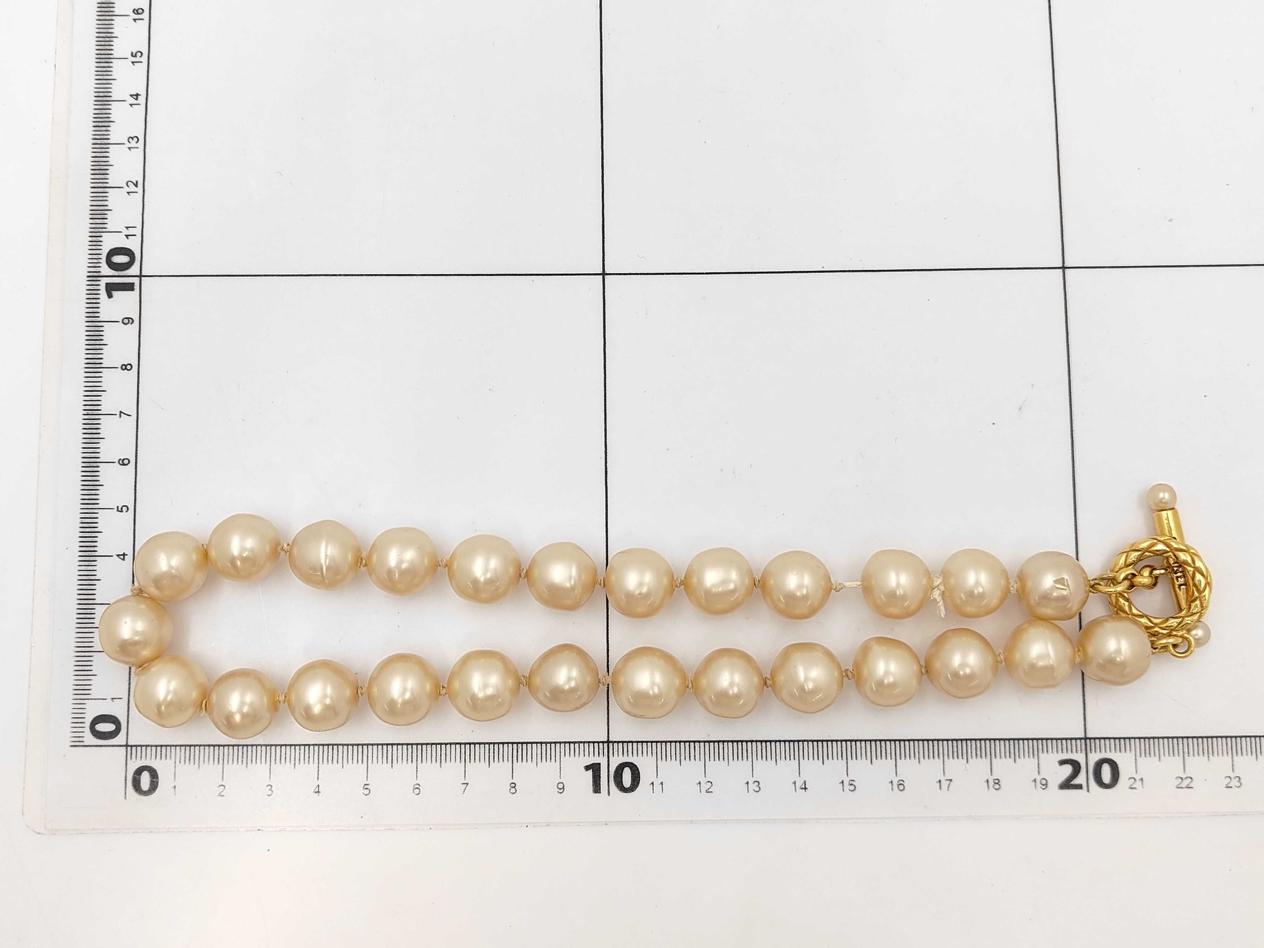 pearl choker necklace with engraving. — view 8
