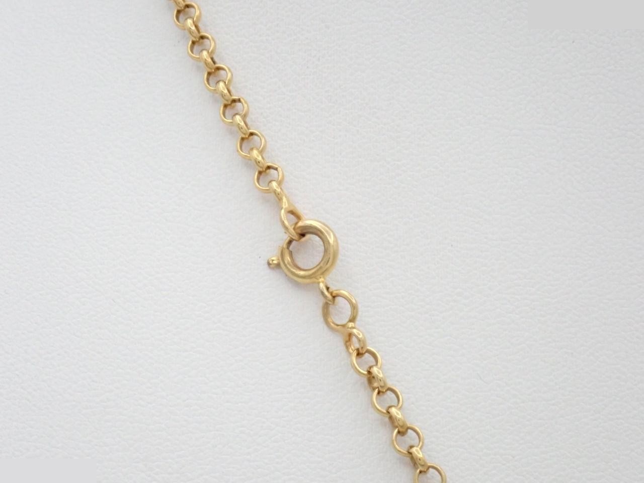 Triomphe rhinestone gold necklace, chain approximately 48cm — view 2