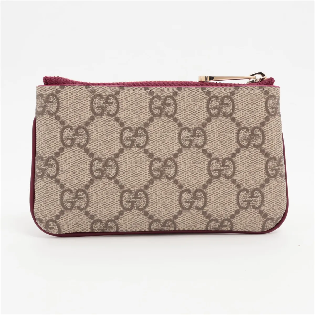 Cat 818768 PVC x Leather Coin Case Bordeaux x Beige — view 2