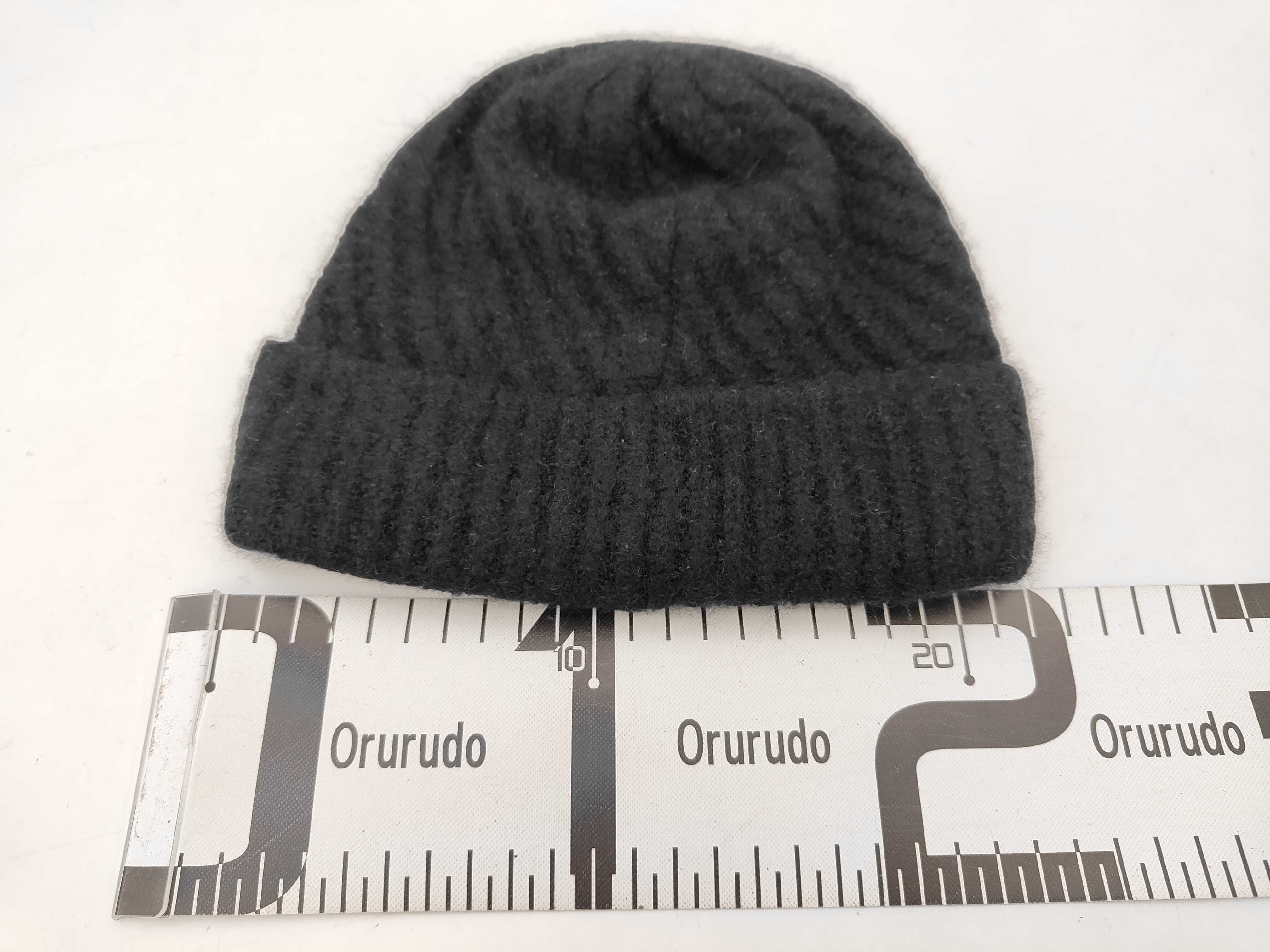 knit cap/beanie, black, with matching Coco Mark embroidery, 86% cashmere, 14% silk, made in the UK, size L (tsu18419) Other accessories — view 3