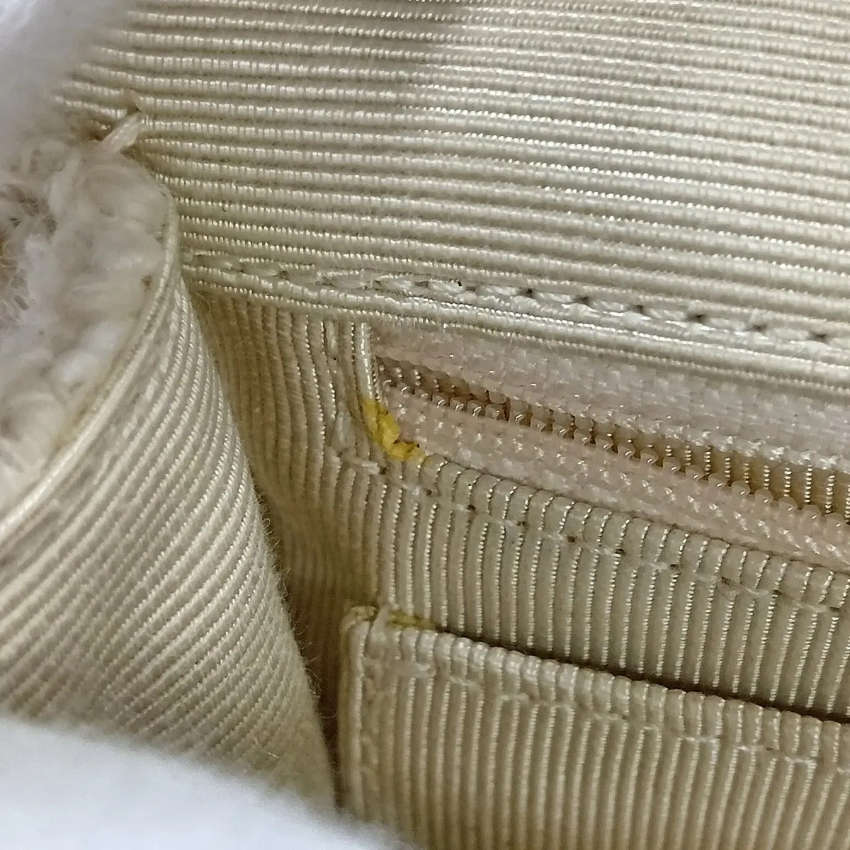 [Individually packaged] Chanel Coco Mark Canvas x Tweed x Patent Leather Single Flap Double Chain Bag Beige Silver Hardware 25801452 (Serial No. 25) — view 12