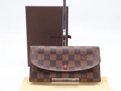 N63544 Damier Portefeuille Emilie Wallet with Dust Bag and Box