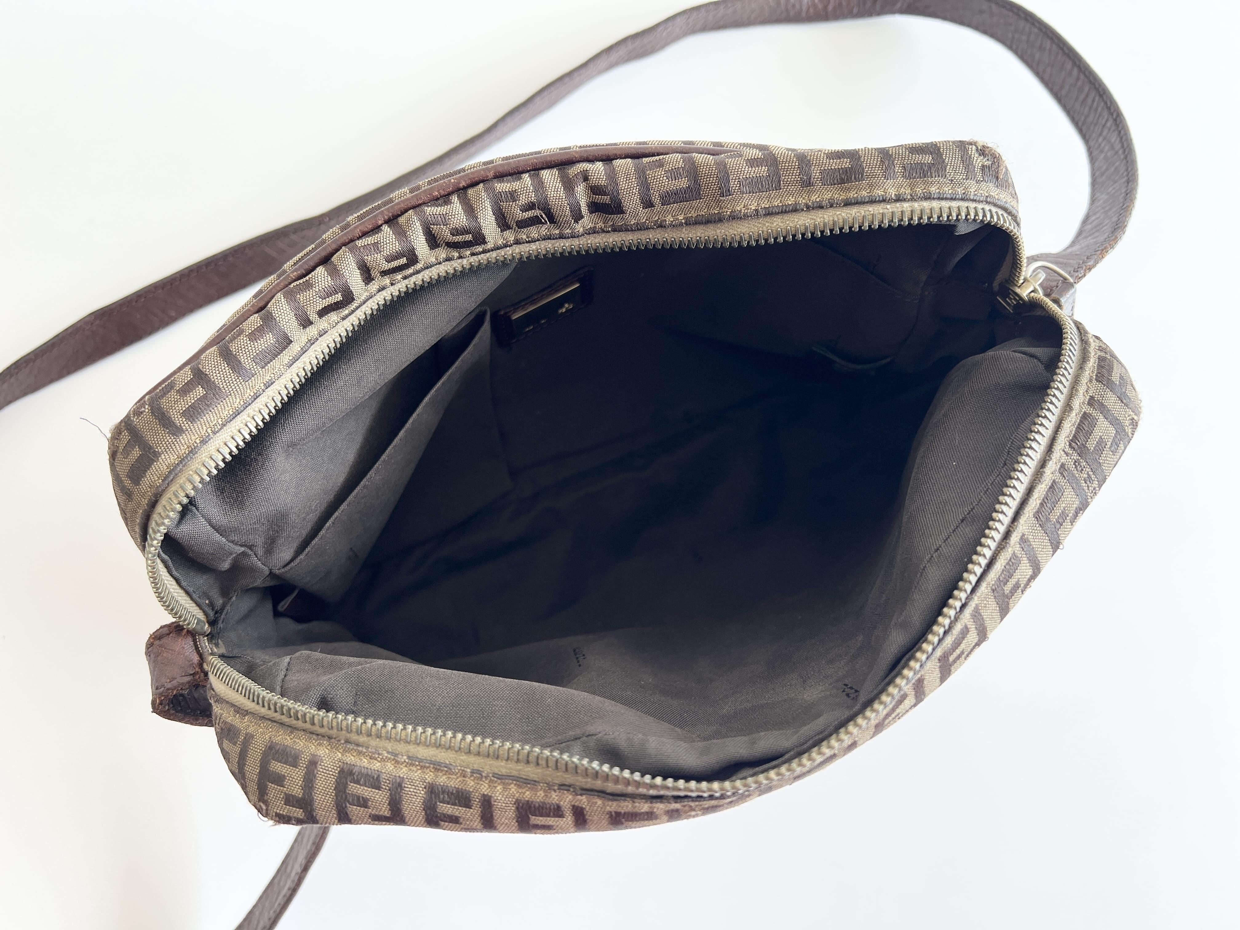 Mamma Bucket Zucchino Canvas Leather One Shoulder Bag — view 5