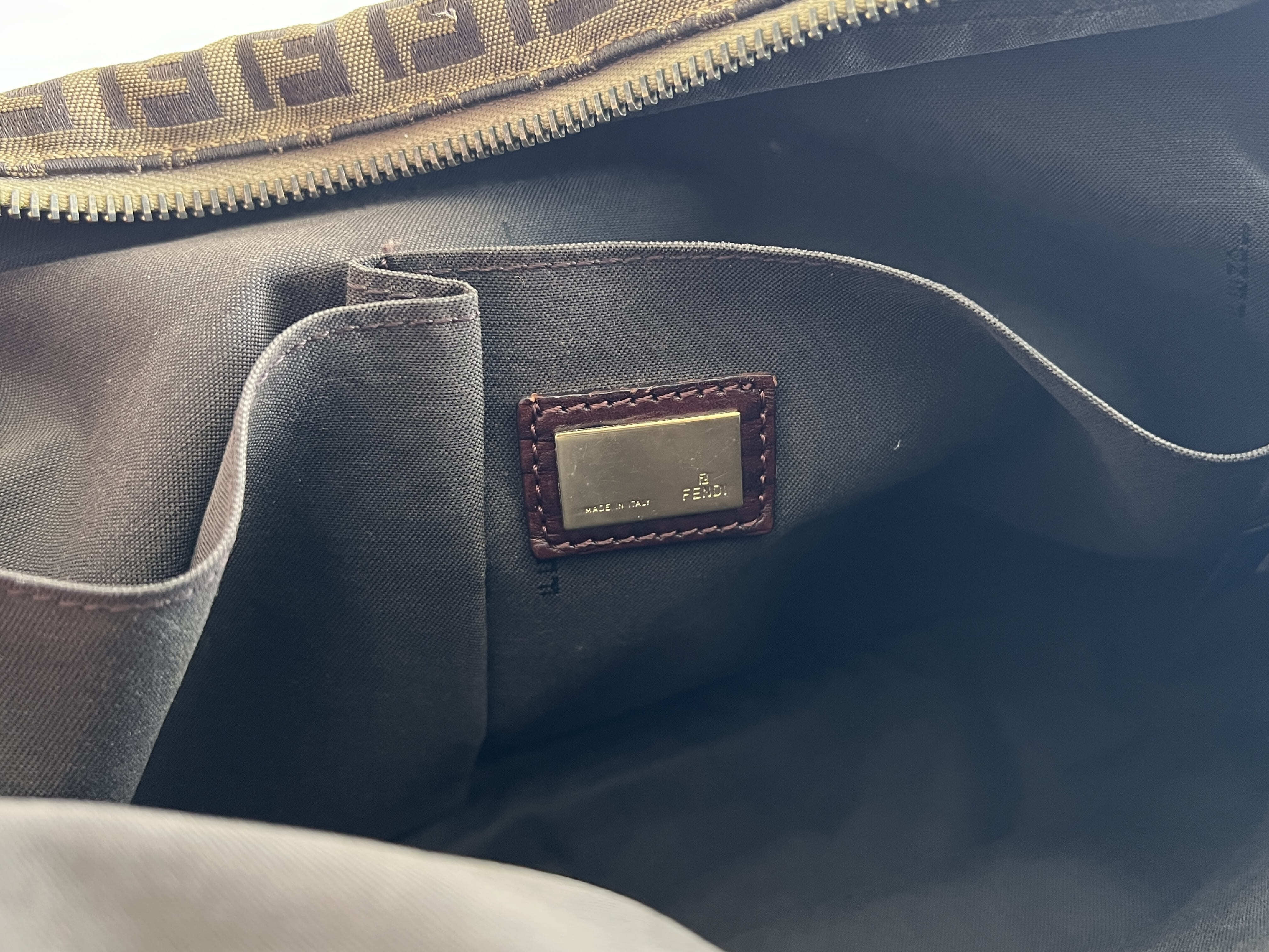 Mamma Bucket Zucchino Canvas Leather One Shoulder Bag — view 7