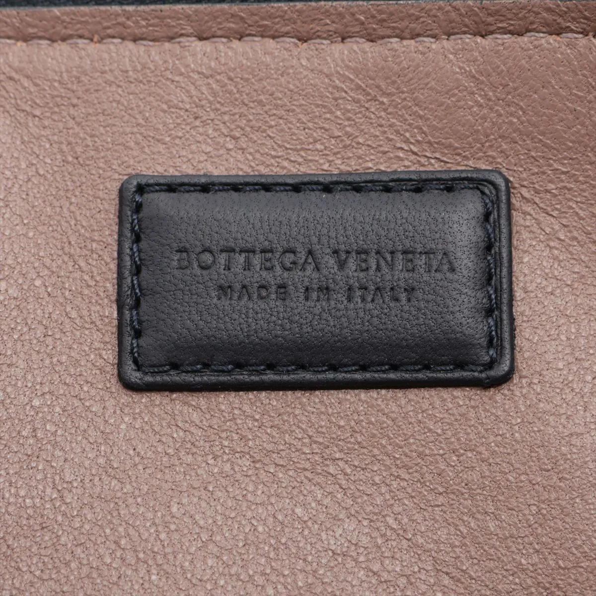 Intrecciato Leather Pouch, Blue — view 5