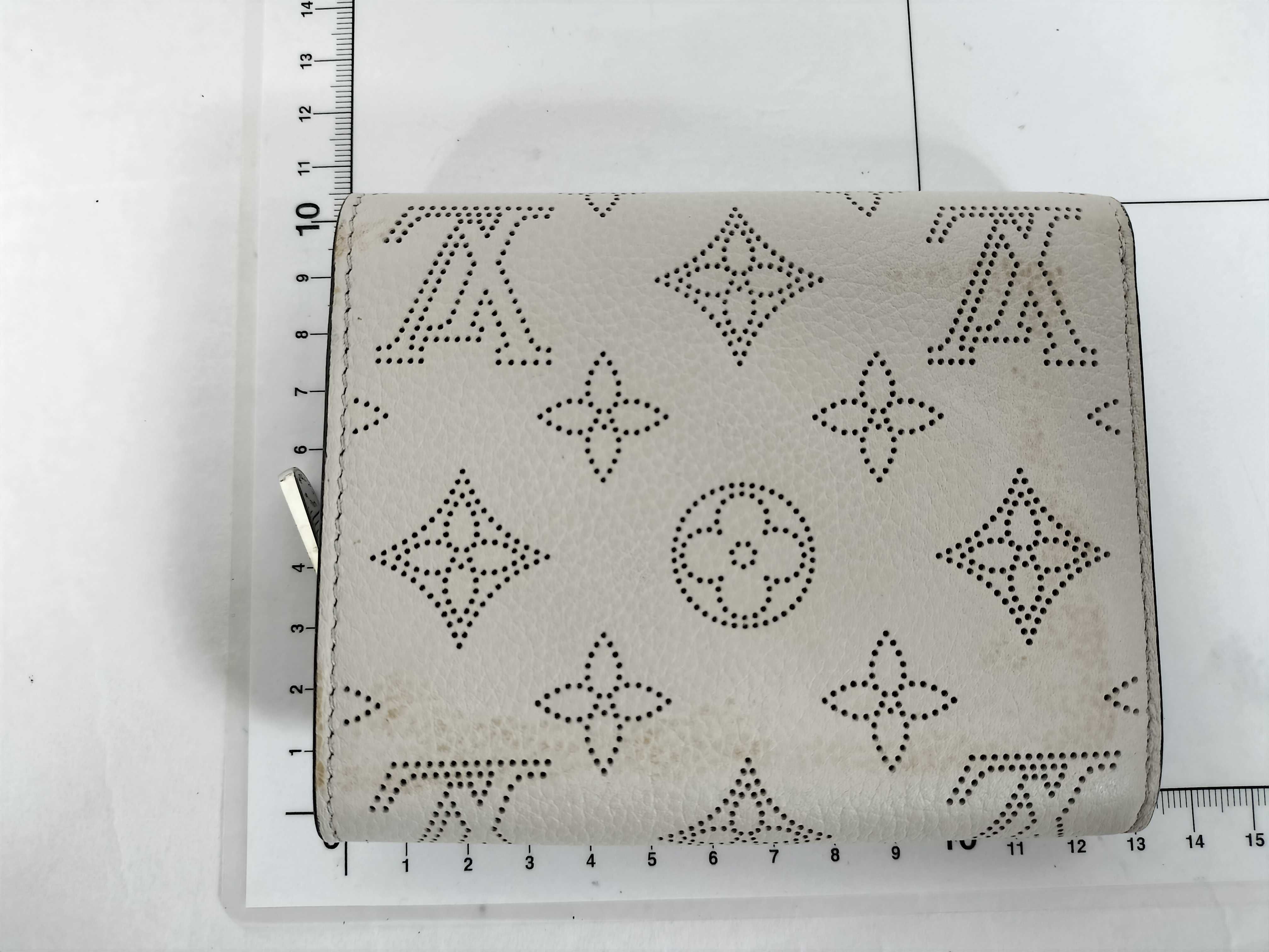 Monogram Perforated Mahina Leather Portefeuille Iris Compact Wallet — view 2