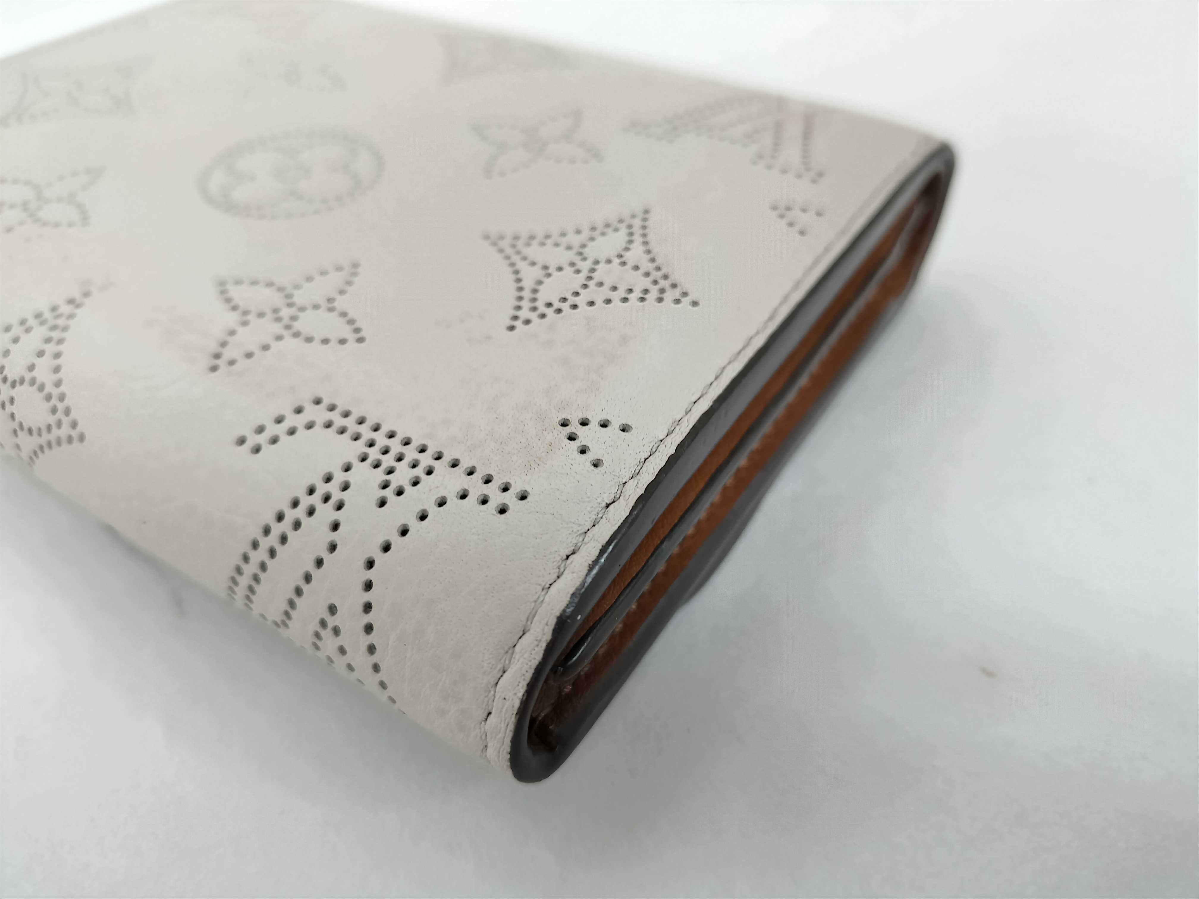 Monogram Perforated Mahina Leather Portefeuille Iris Compact Wallet — view 3