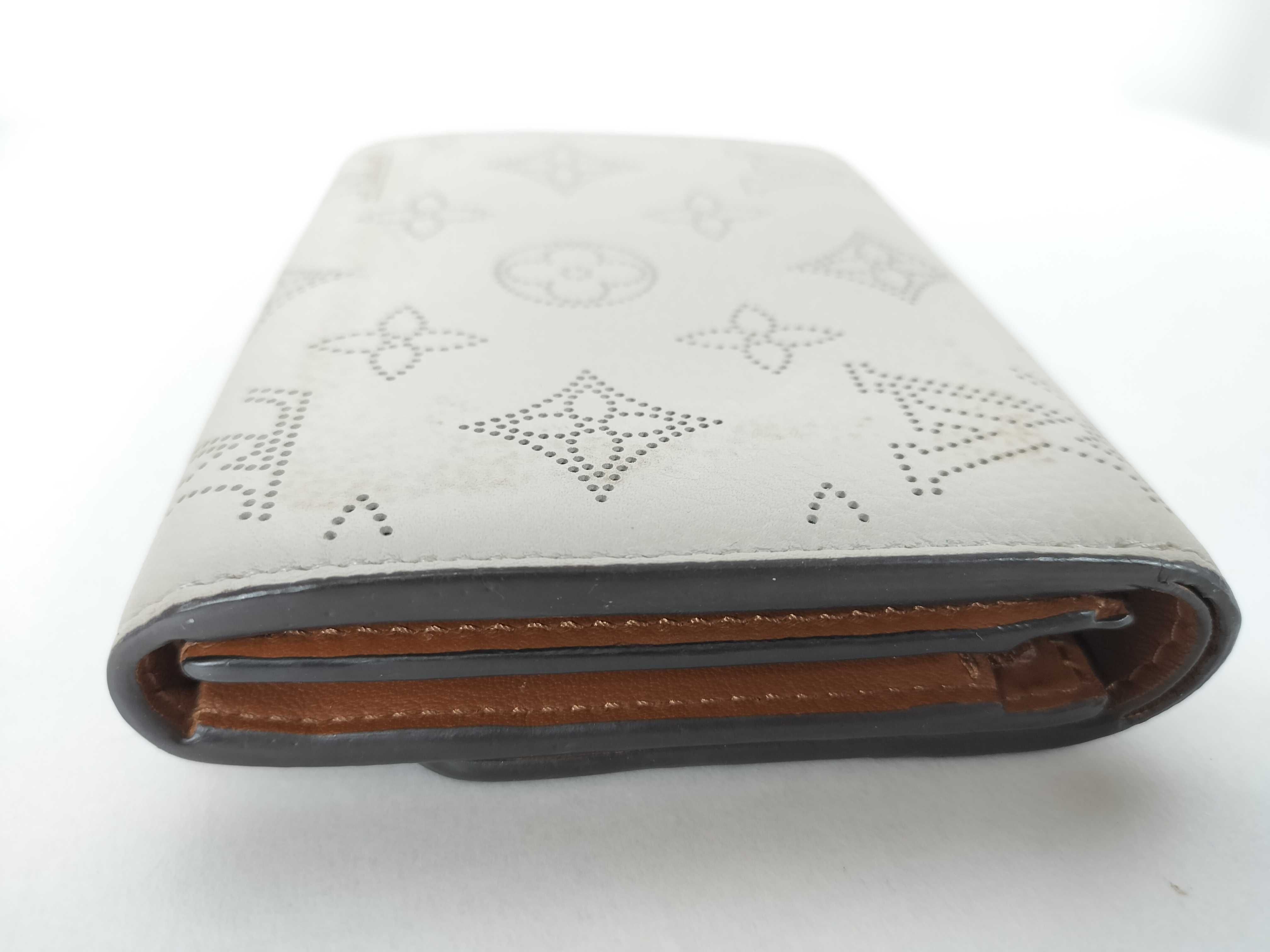 Monogram Perforated Mahina Leather Portefeuille Iris Compact Wallet — view 4