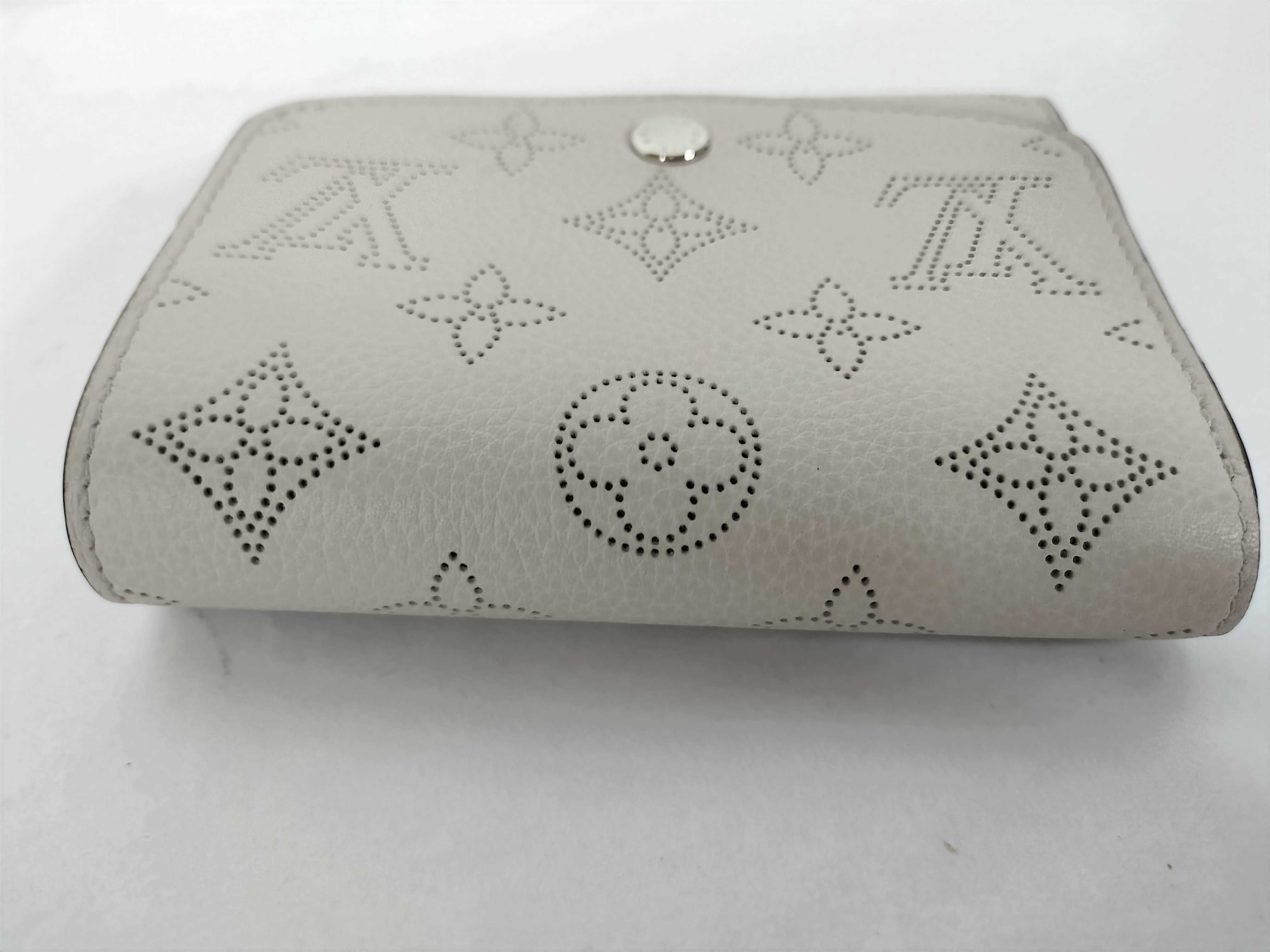 Monogram Perforated Mahina Leather Portefeuille Iris Compact Wallet — view 6