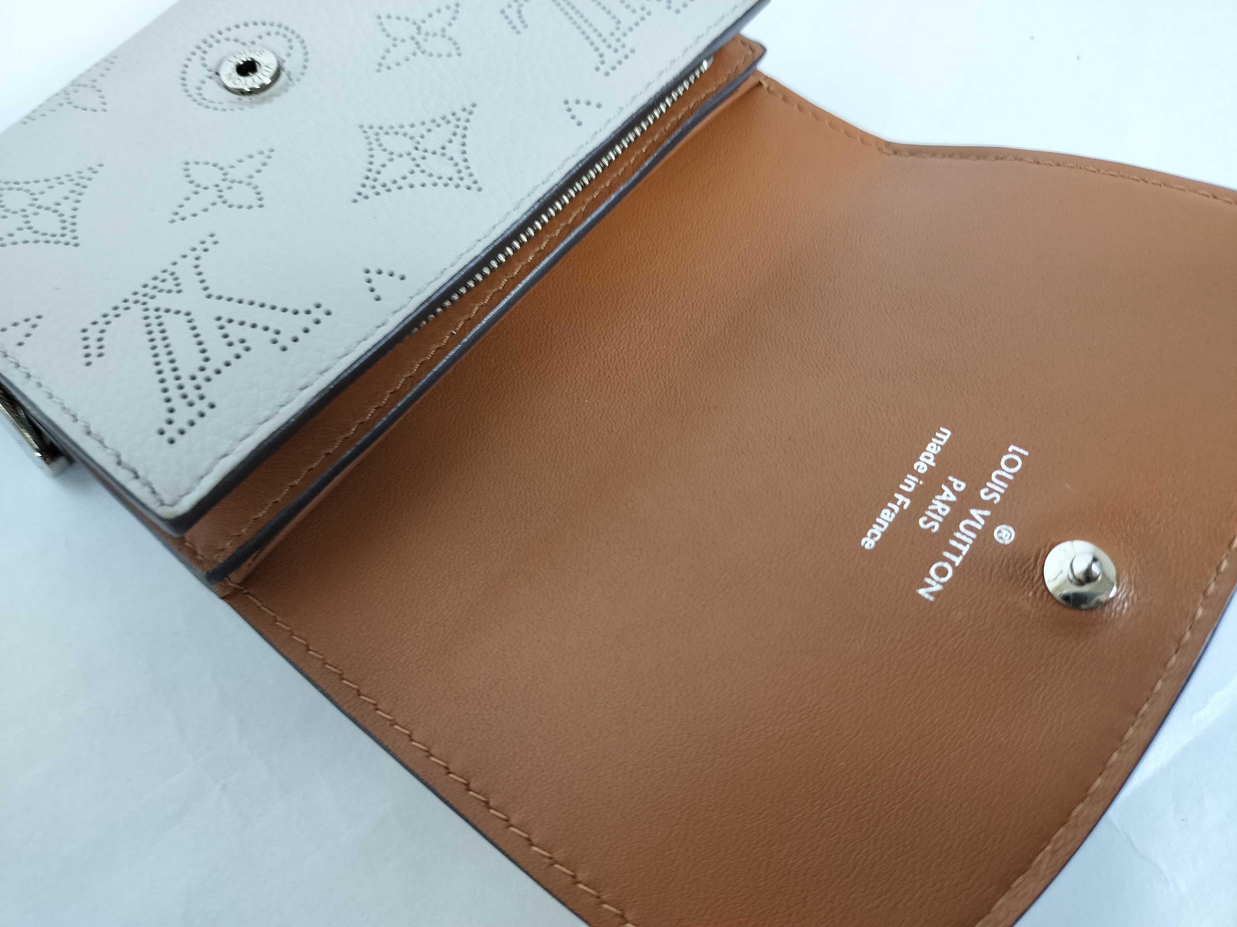 Monogram Perforated Mahina Leather Portefeuille Iris Compact Wallet — view 7