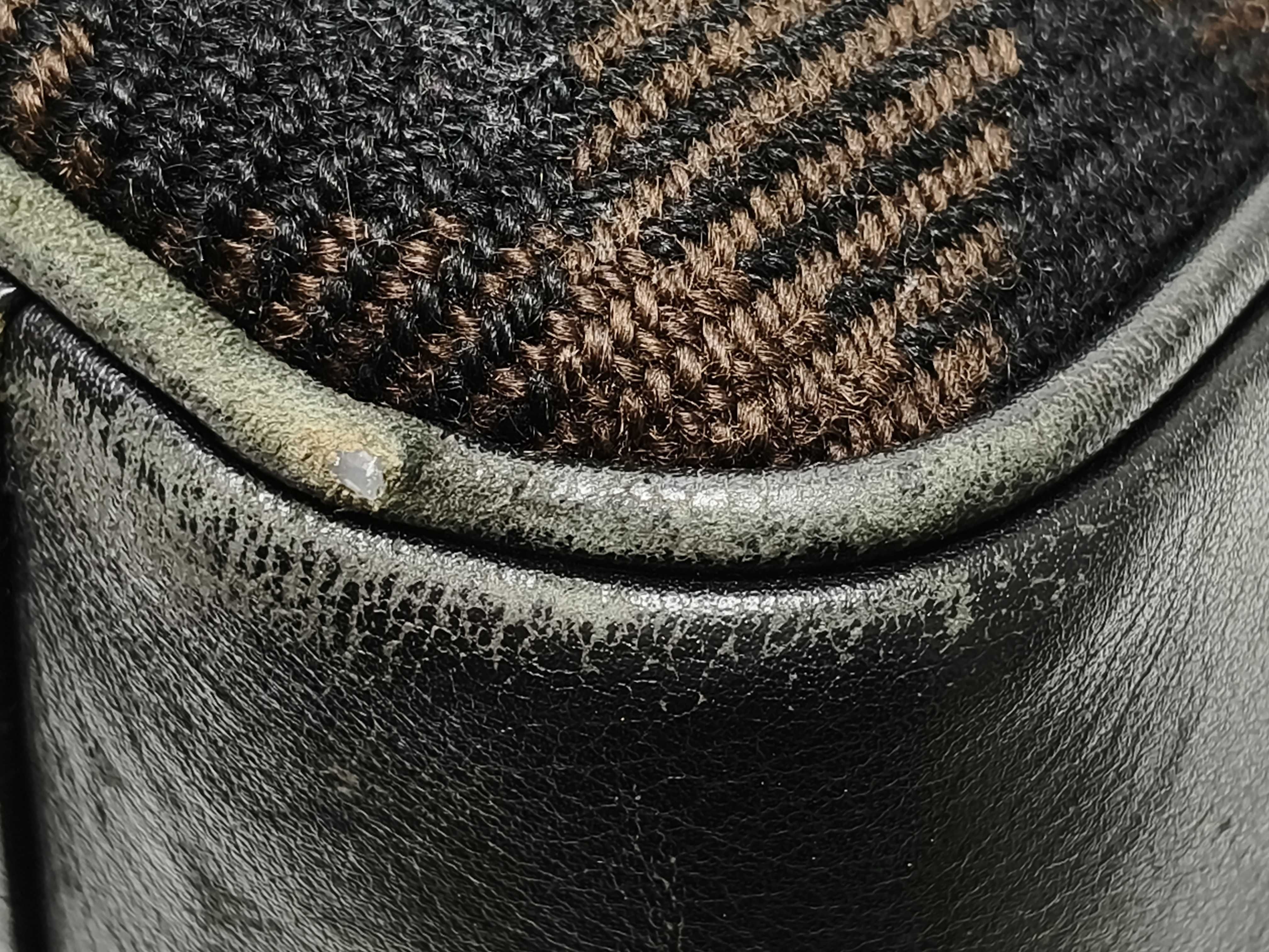 Wool Check Pattern Handbag Tote Bag — view 7