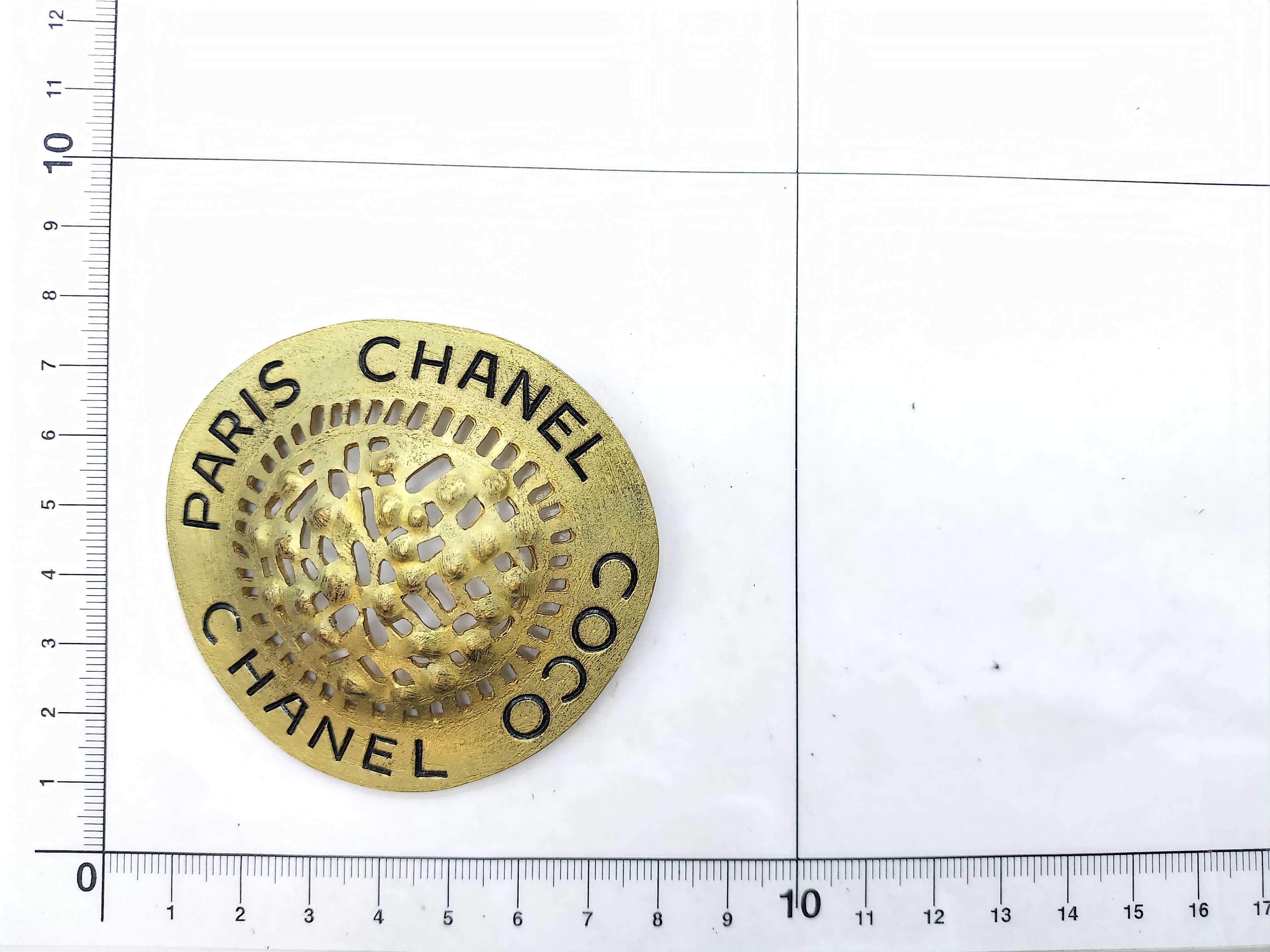 Straw Hat Brooch 94P Gold Brooch — view 6