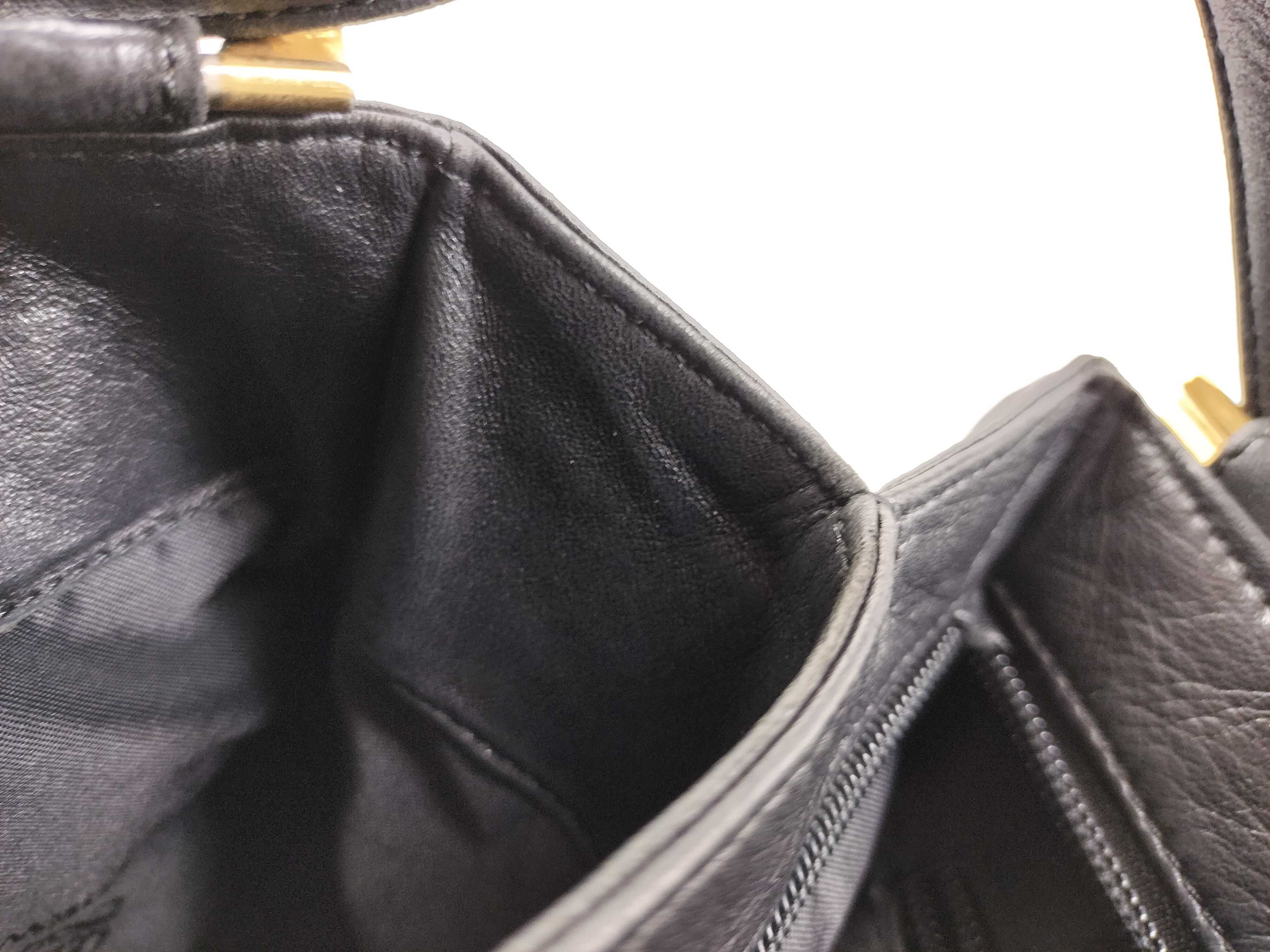 shoulder bag, Anagram design, leather, black. — view 9