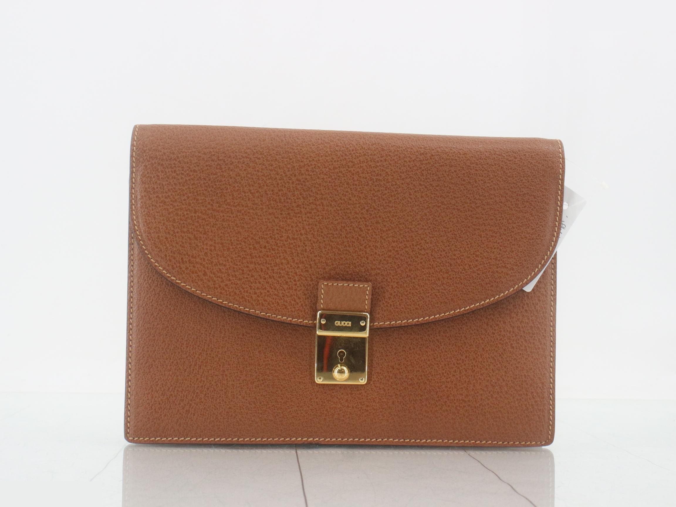 Pigskin leather clutch — view 2