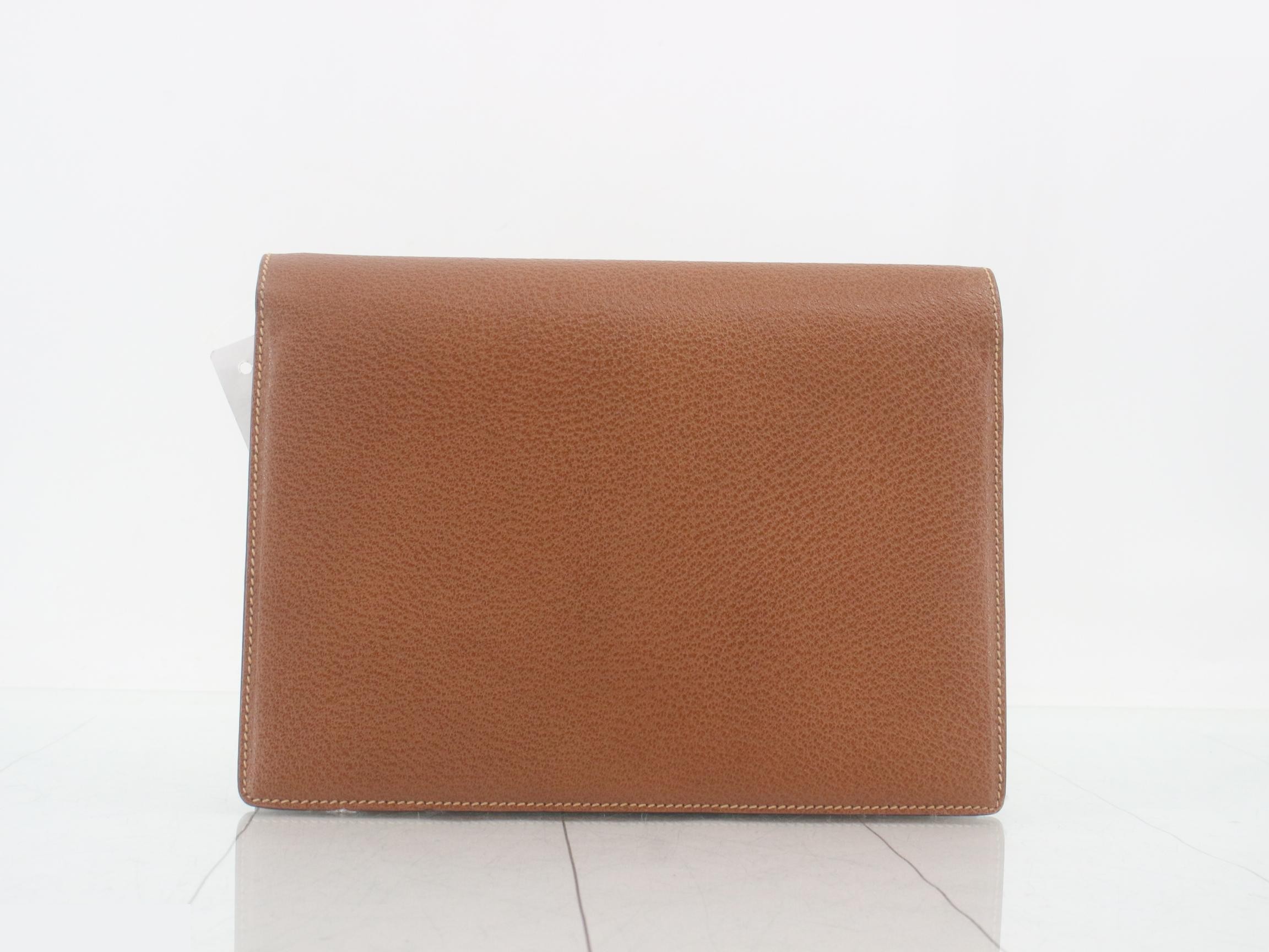 Pigskin leather clutch — view 3