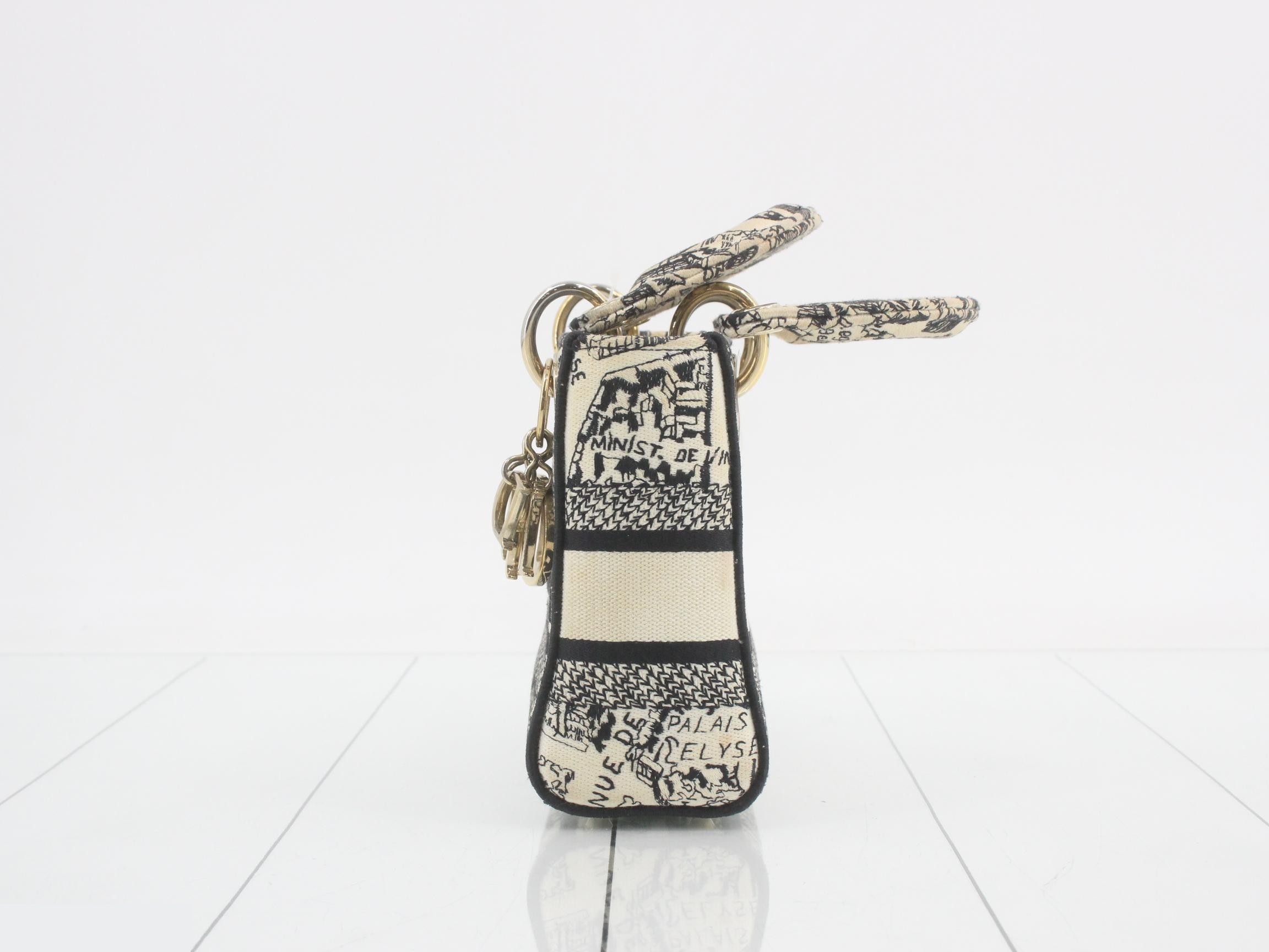 Lady Dior Canvas 2-Way Handbag — view 3