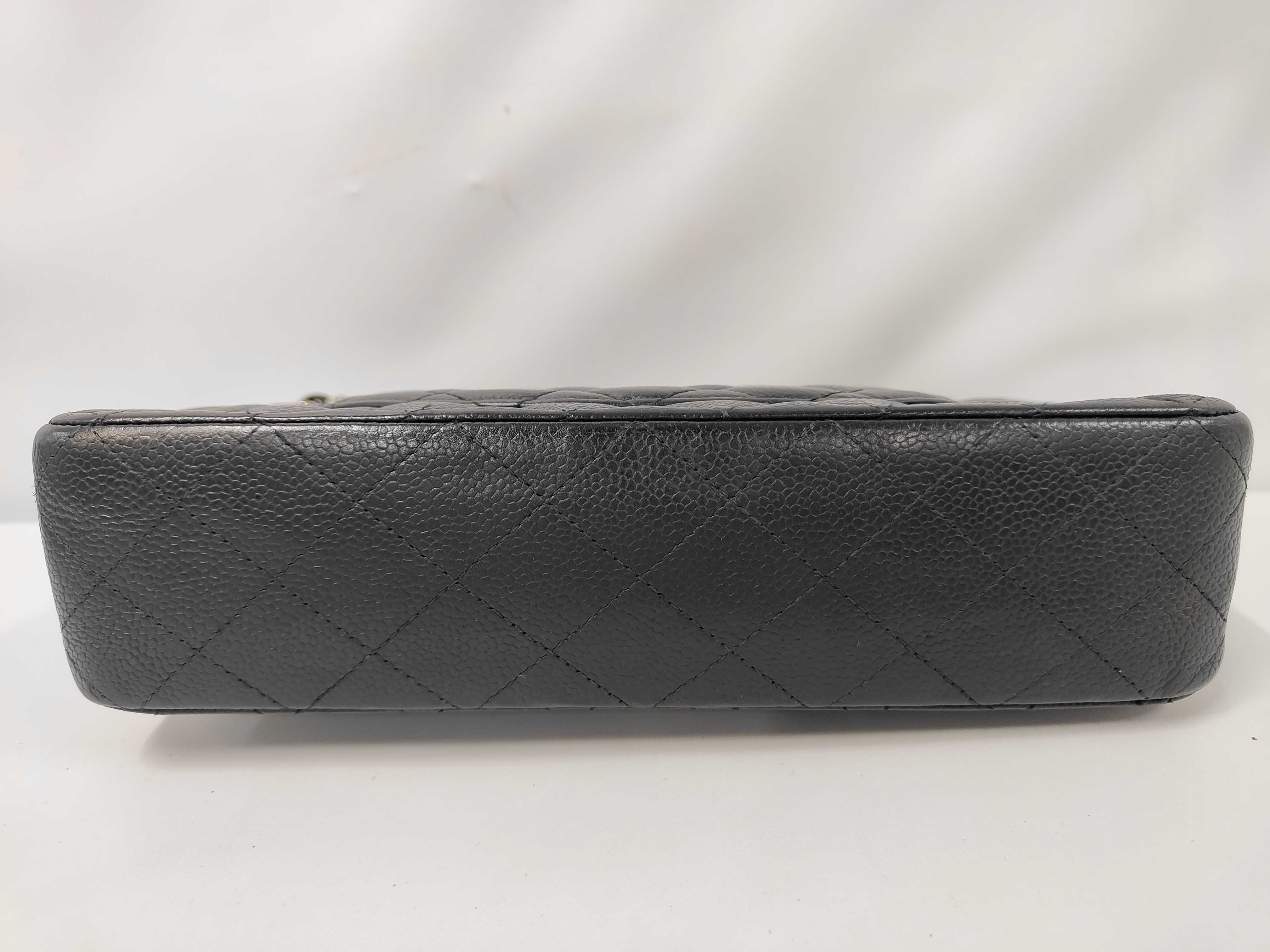 CF Black x Silver Hardware Calfskin Quilted Shoulder Bag — view 3