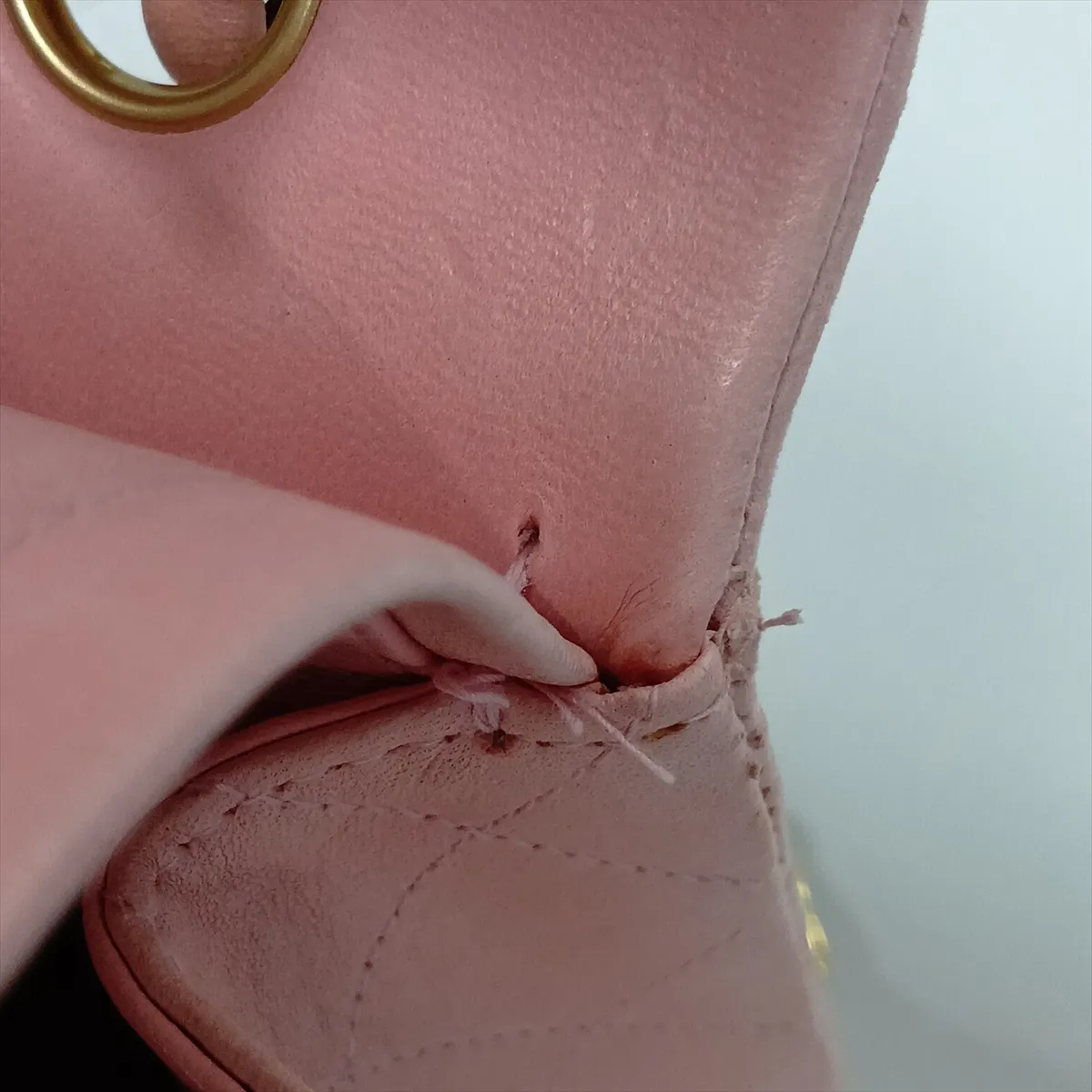 Matelassé 25 Lambskin Double Flap Double Chain Bag Pink Gold Hardware A01112 — view 13