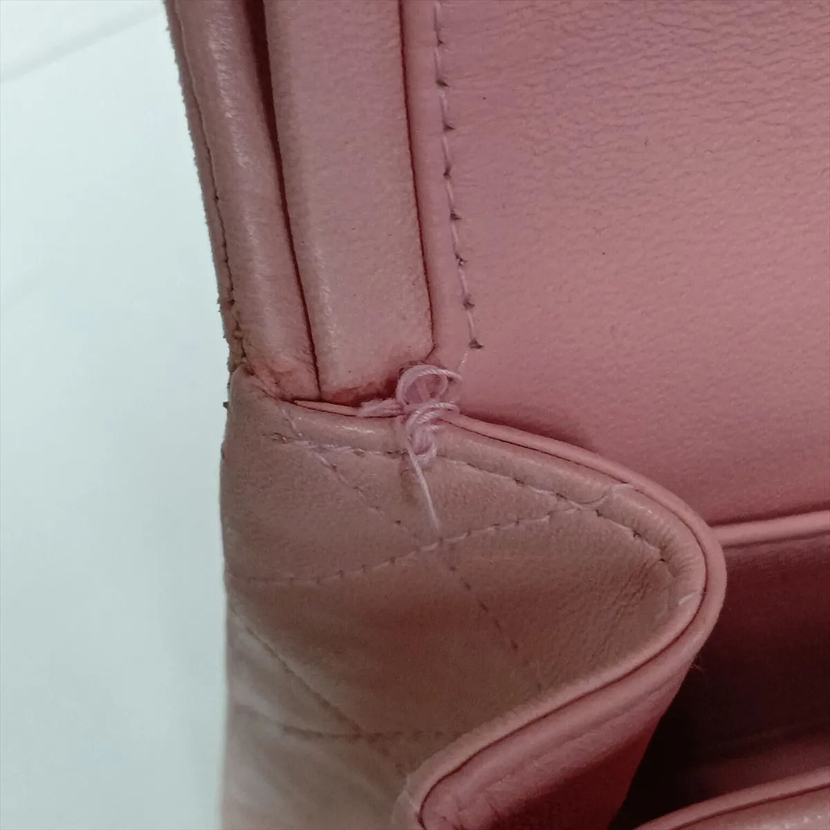Matelassé 25 Lambskin Double Flap Double Chain Bag Pink Gold Hardware A01112 — view 14