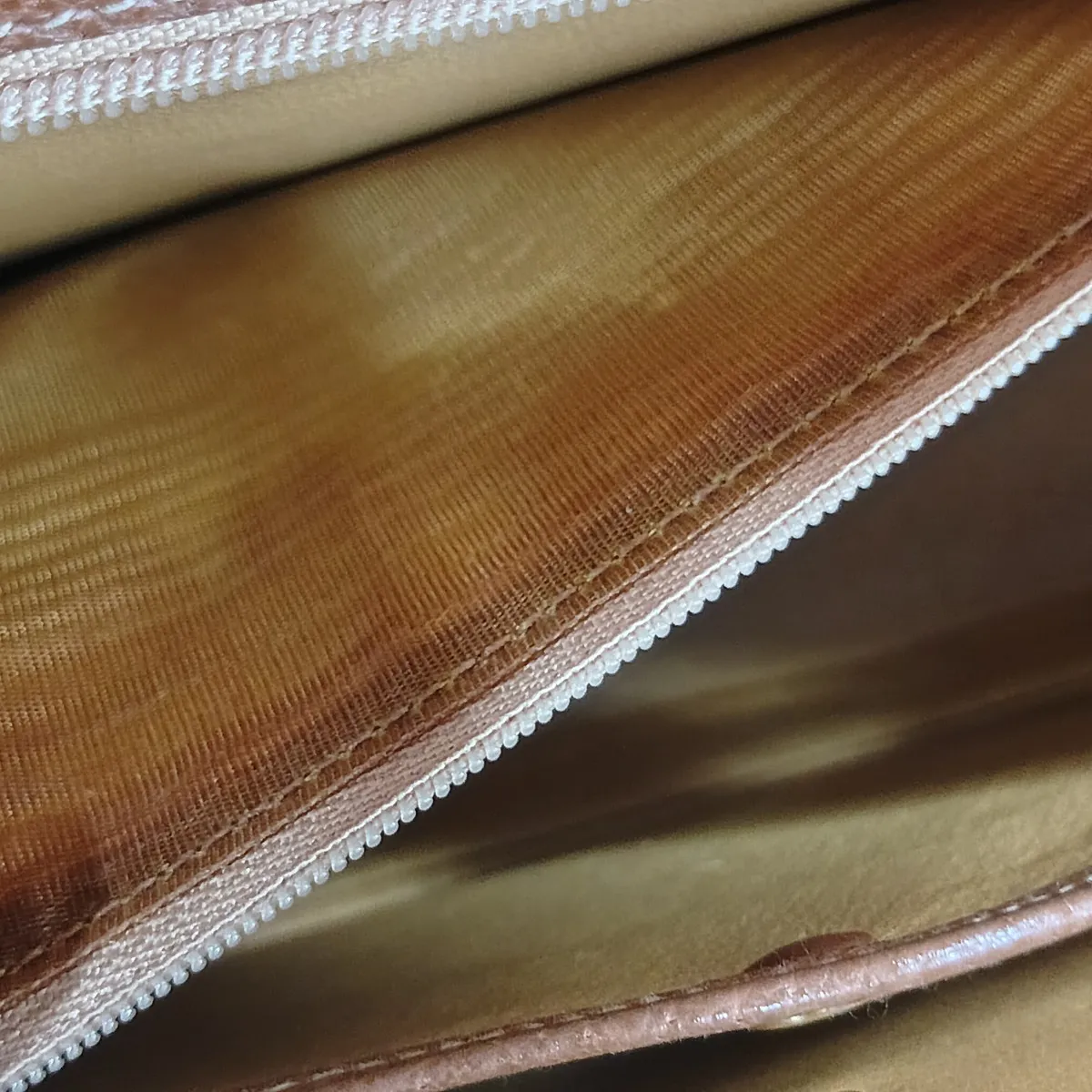 Old Gucci Bamboo Leather 2-Way Handbag, Brown, with Mirror — view 14