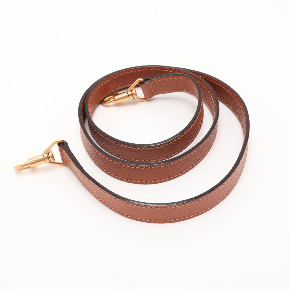 Old Gucci Bamboo Leather 2-Way Handbag, Brown, with Mirror — view 7