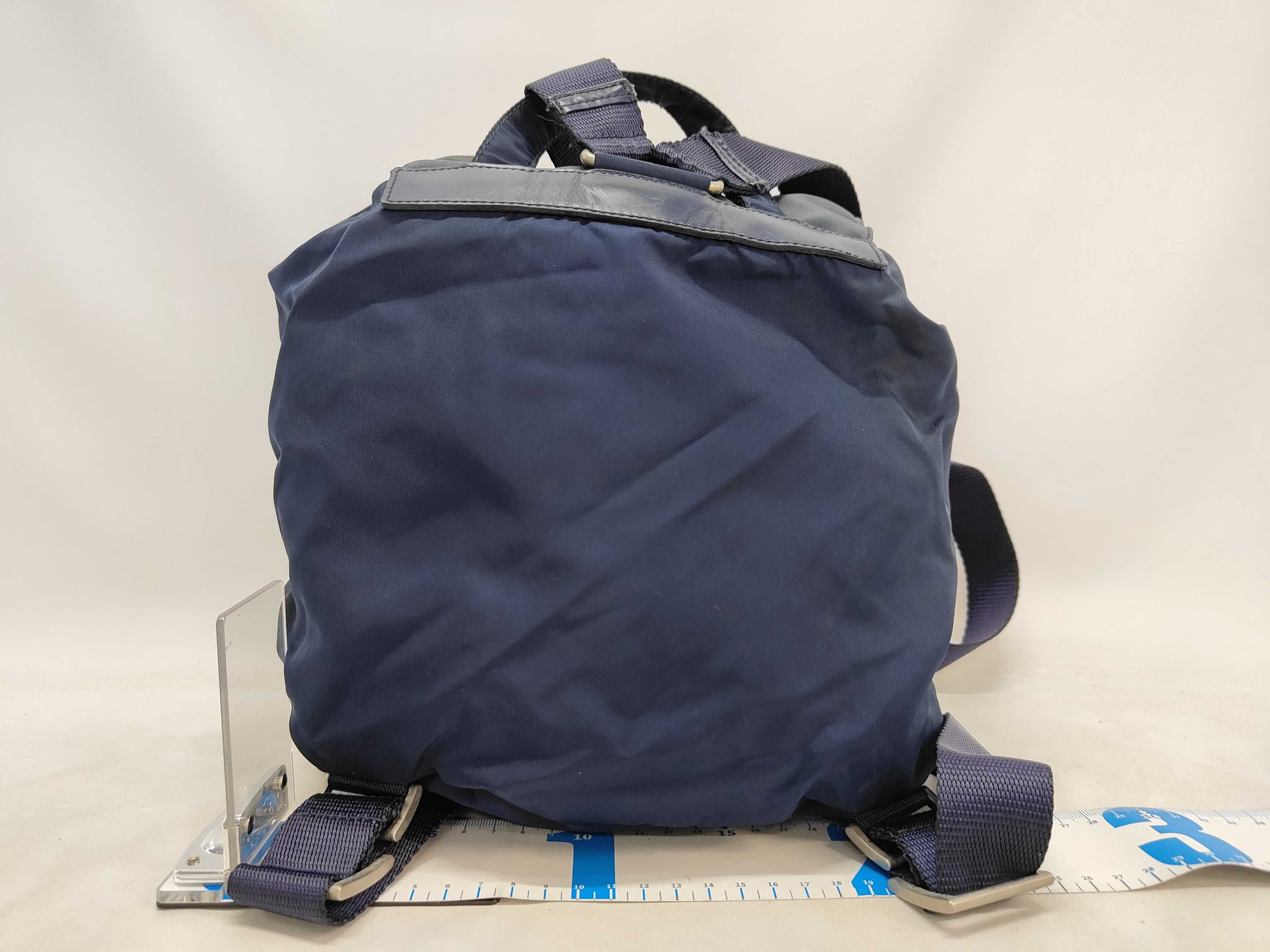 denim blue backpack — view 2
