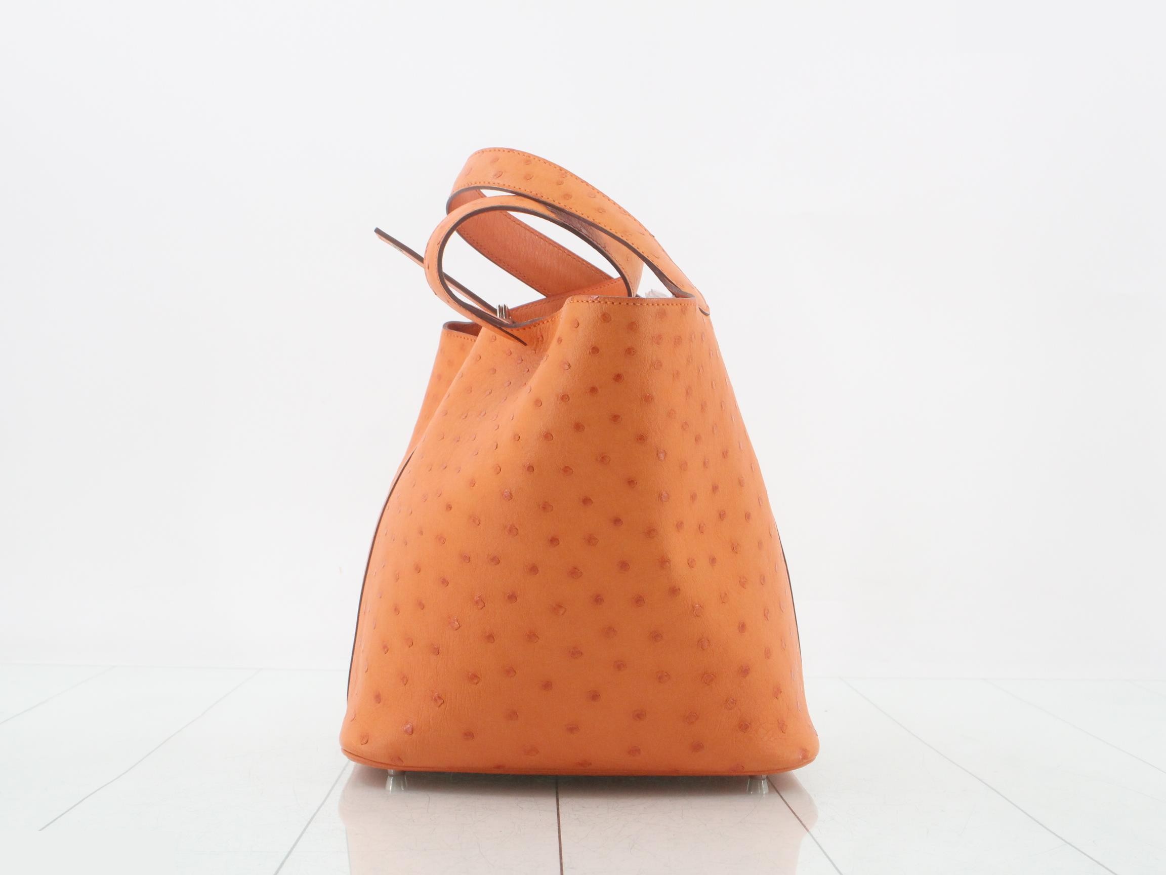Picotin handbag, ostrich leather — view 3