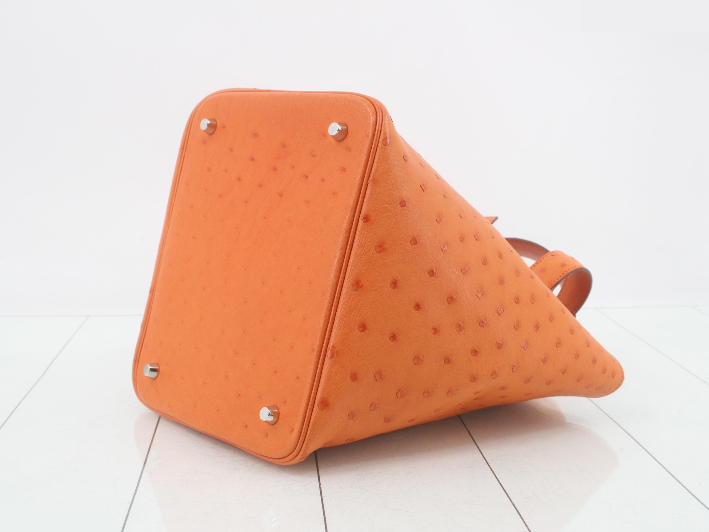Picotin handbag, ostrich leather — view 6