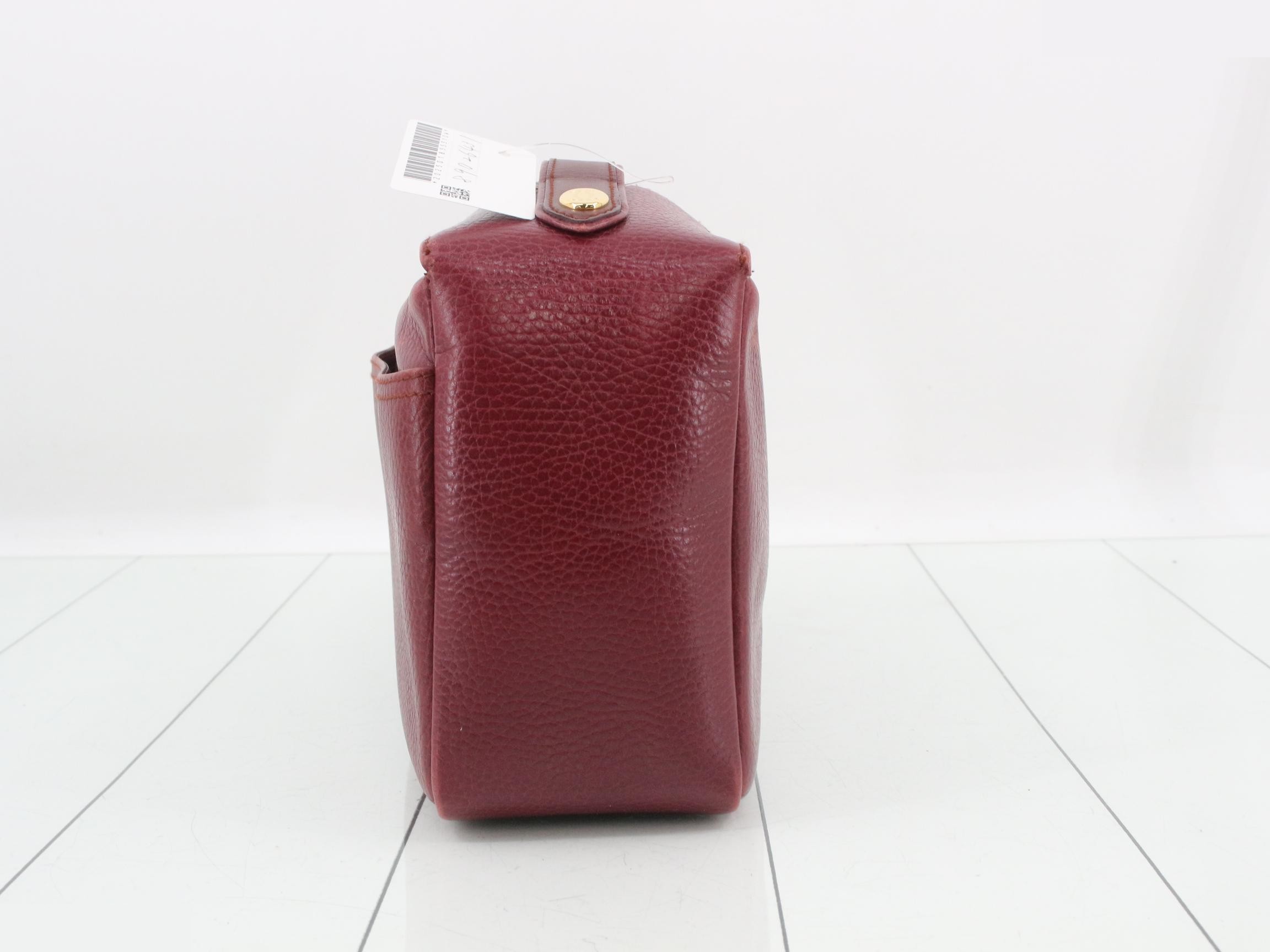 Handbag, leather, burgundy — view 3