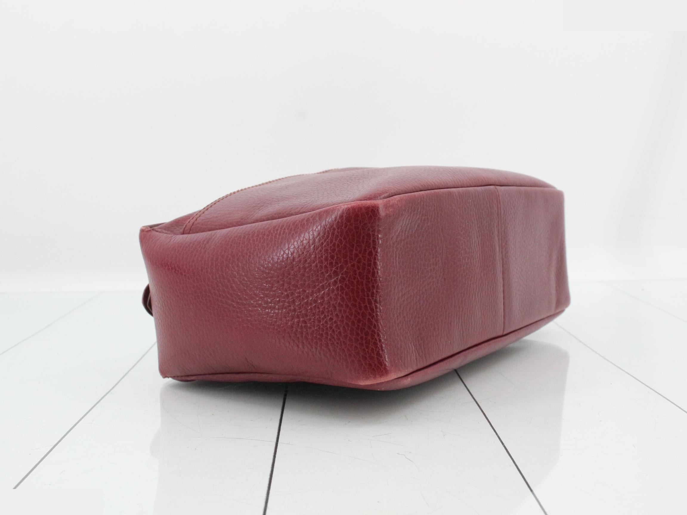 Handbag, leather, burgundy — view 5