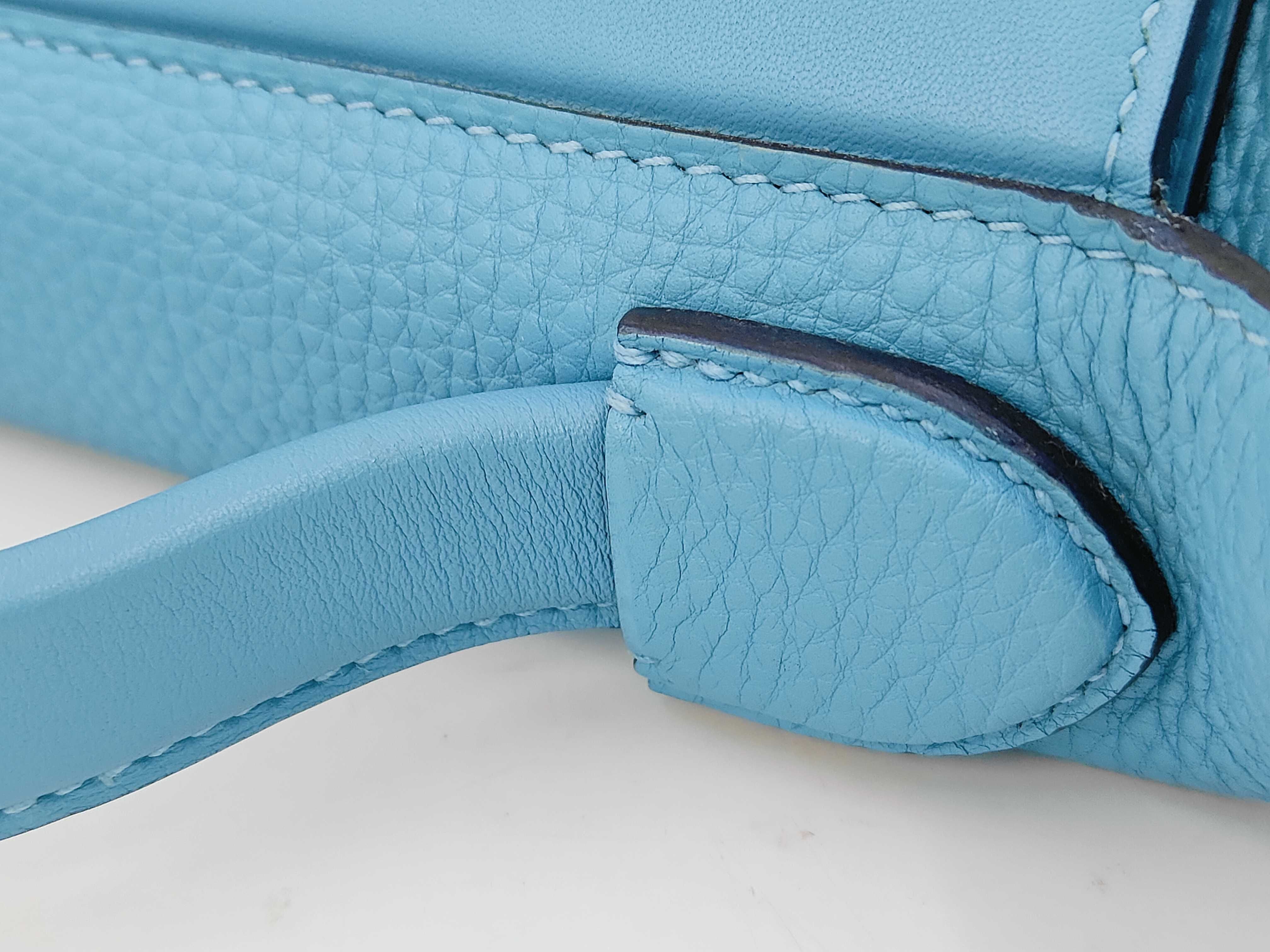 24/24 Leather 2-Way Handbag (D Stamp, Light Blue) — view 3