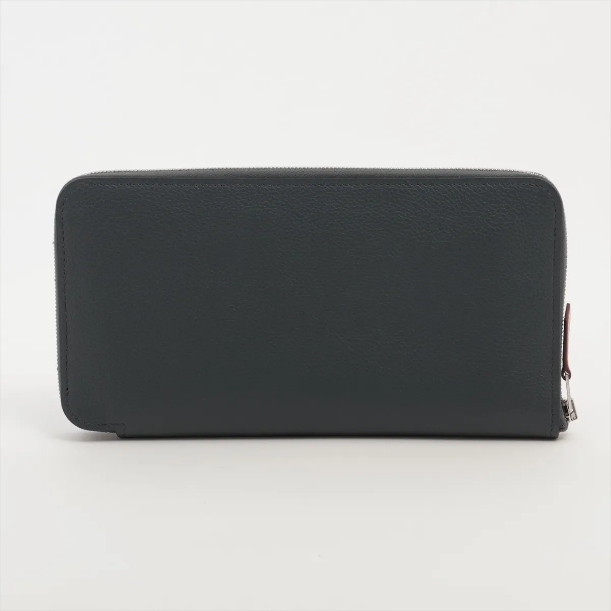 Azap Long Silk In Evercolor Round Zip Wallet, Grim Misty, Silver Hardware, W: 2024 — view 2