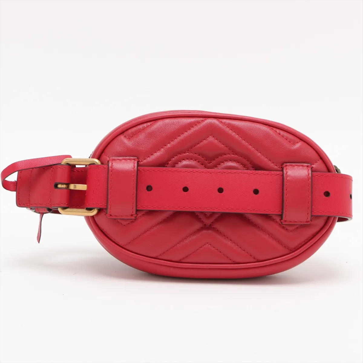 GG Marmont Leather Waist Pouch Red 476434 — view 2