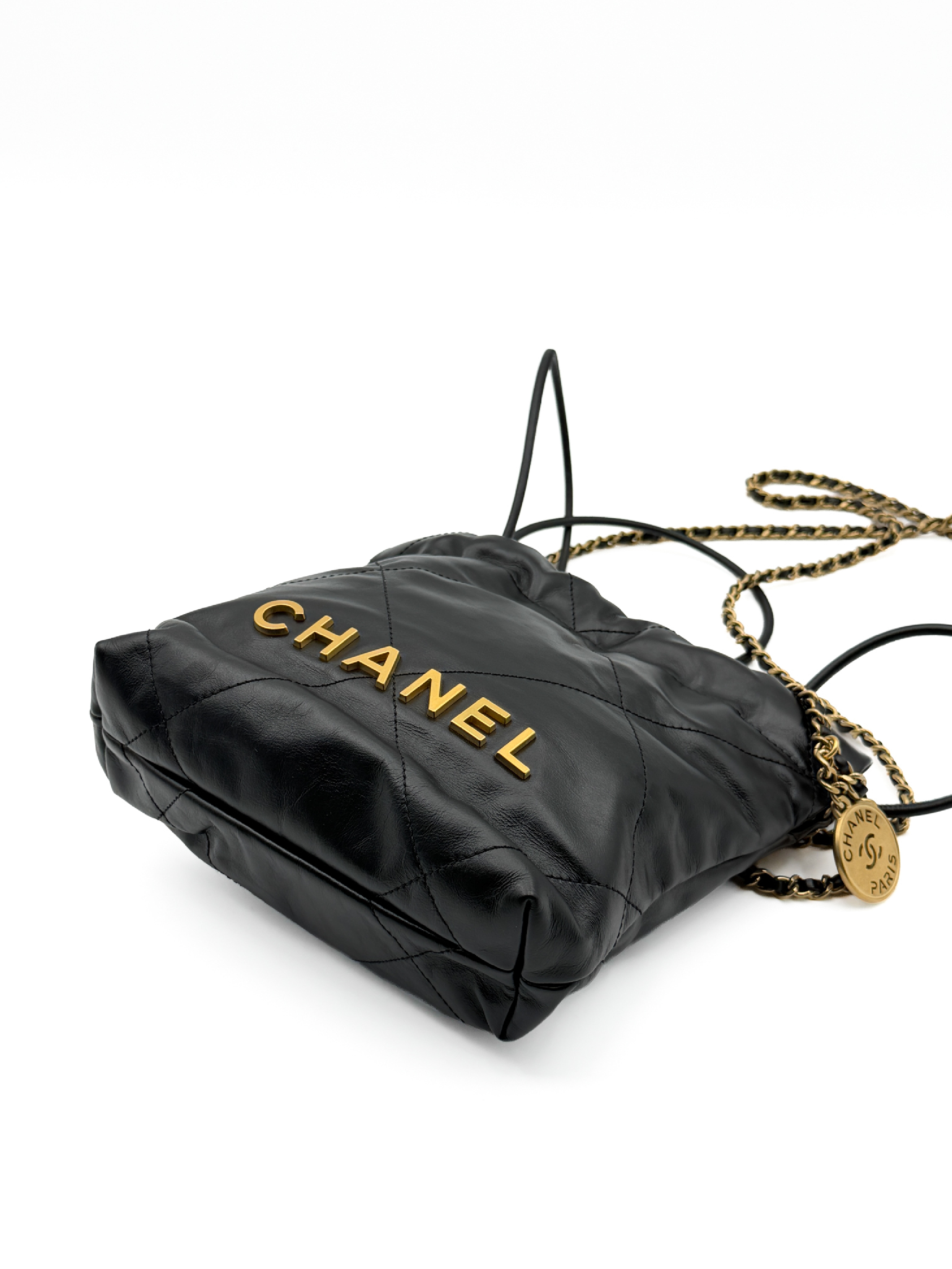 22 Mini Random Black Gold Hardware Shoulder Bag — view 4