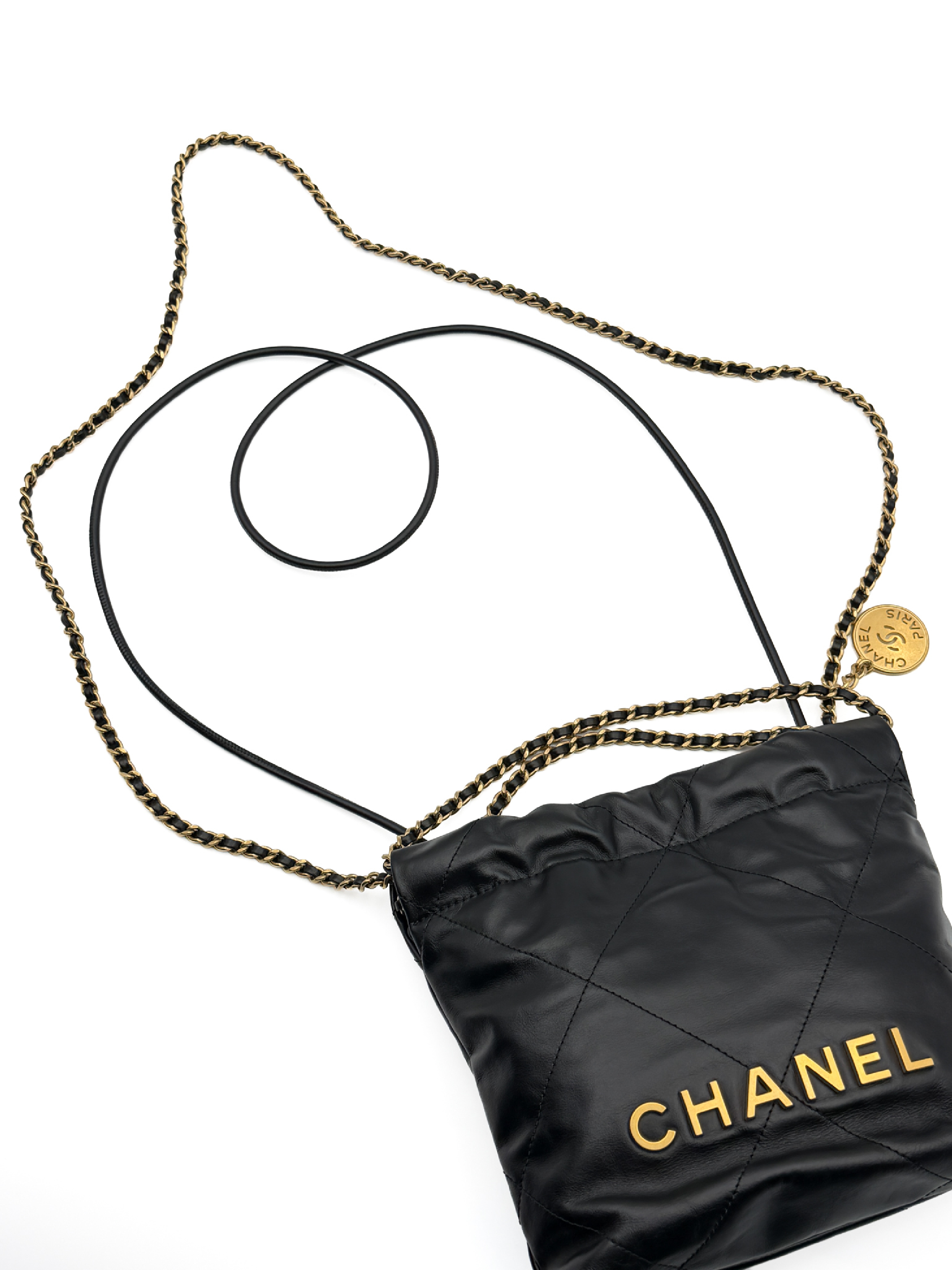 22 Mini Random Black Gold Hardware Shoulder Bag — view 8