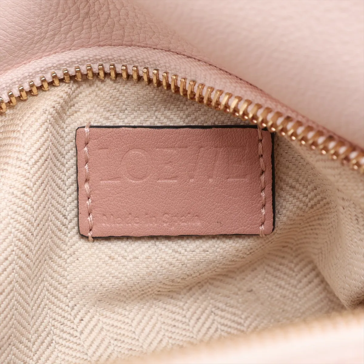 Puzzle Bag Small Leather Shoulder Bag Pink Beige — view 11