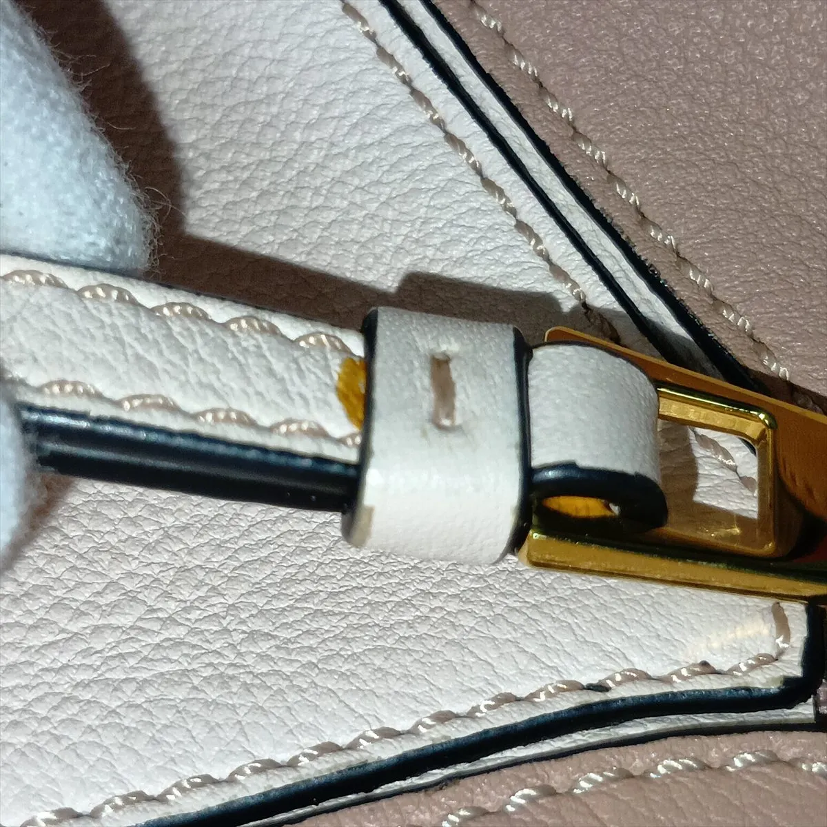 Puzzle Bag Small Leather Shoulder Bag Pink Beige — view 13