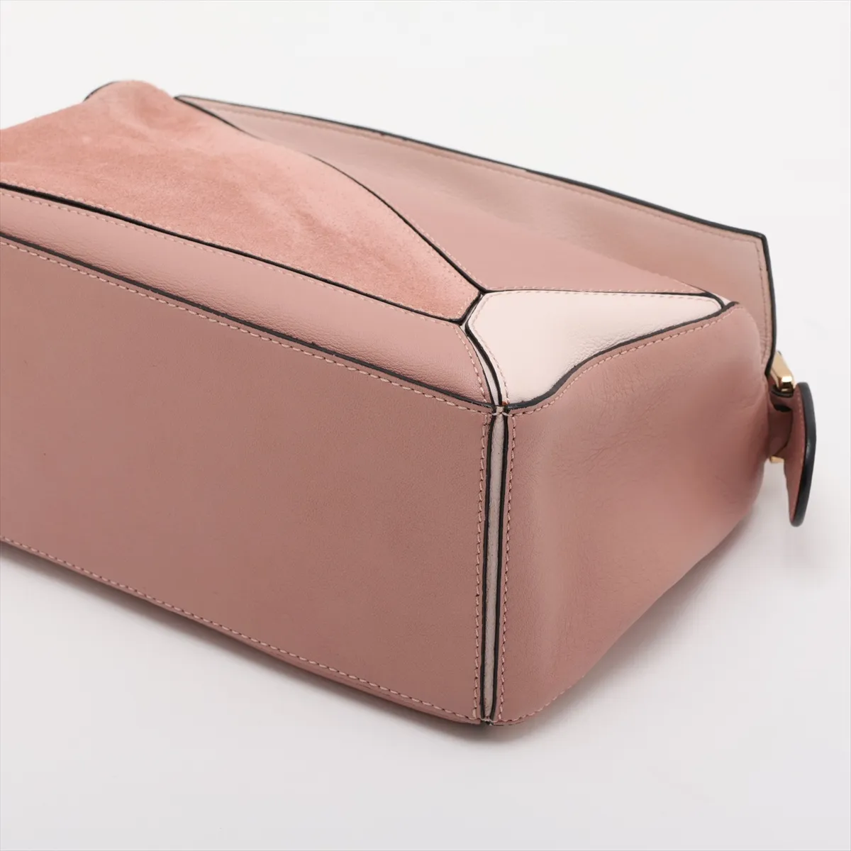 Puzzle Bag Small Leather Shoulder Bag Pink Beige — view 3