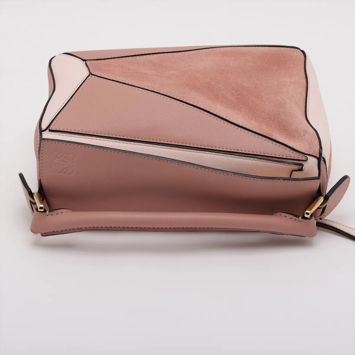 Puzzle Bag Small Leather Shoulder Bag Pink Beige — view 5