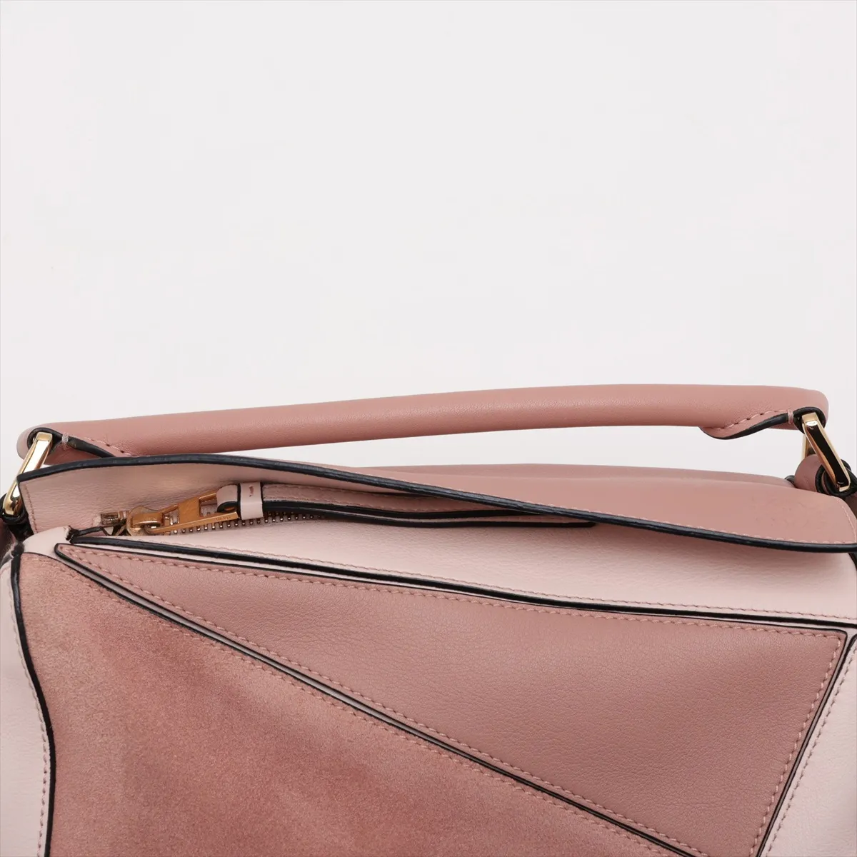 Puzzle Bag Small Leather Shoulder Bag Pink Beige — view 6