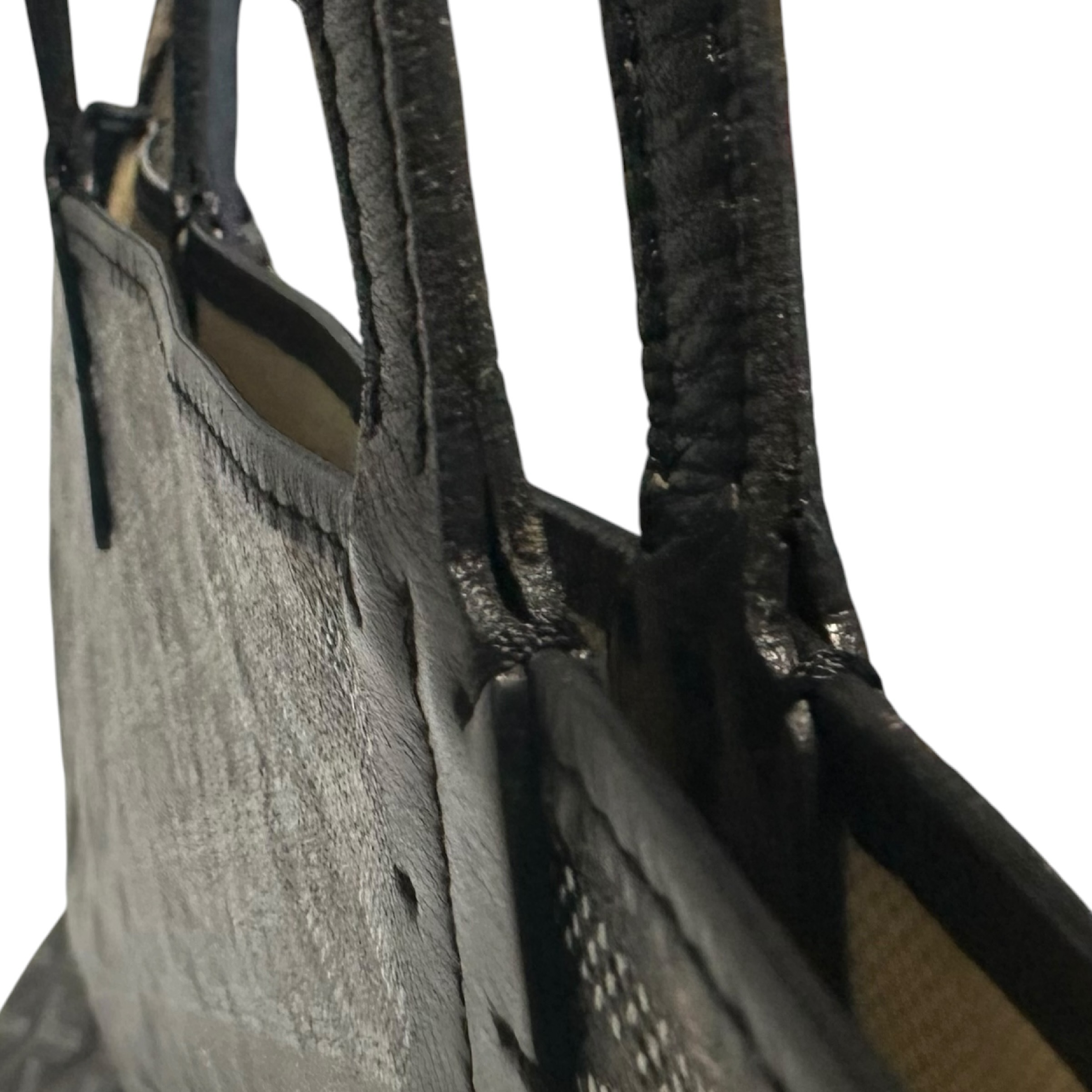 mastermind Saint Louis PM Tote Bag, Herringbone Print, Marquage, Black Tote Bag — view 12