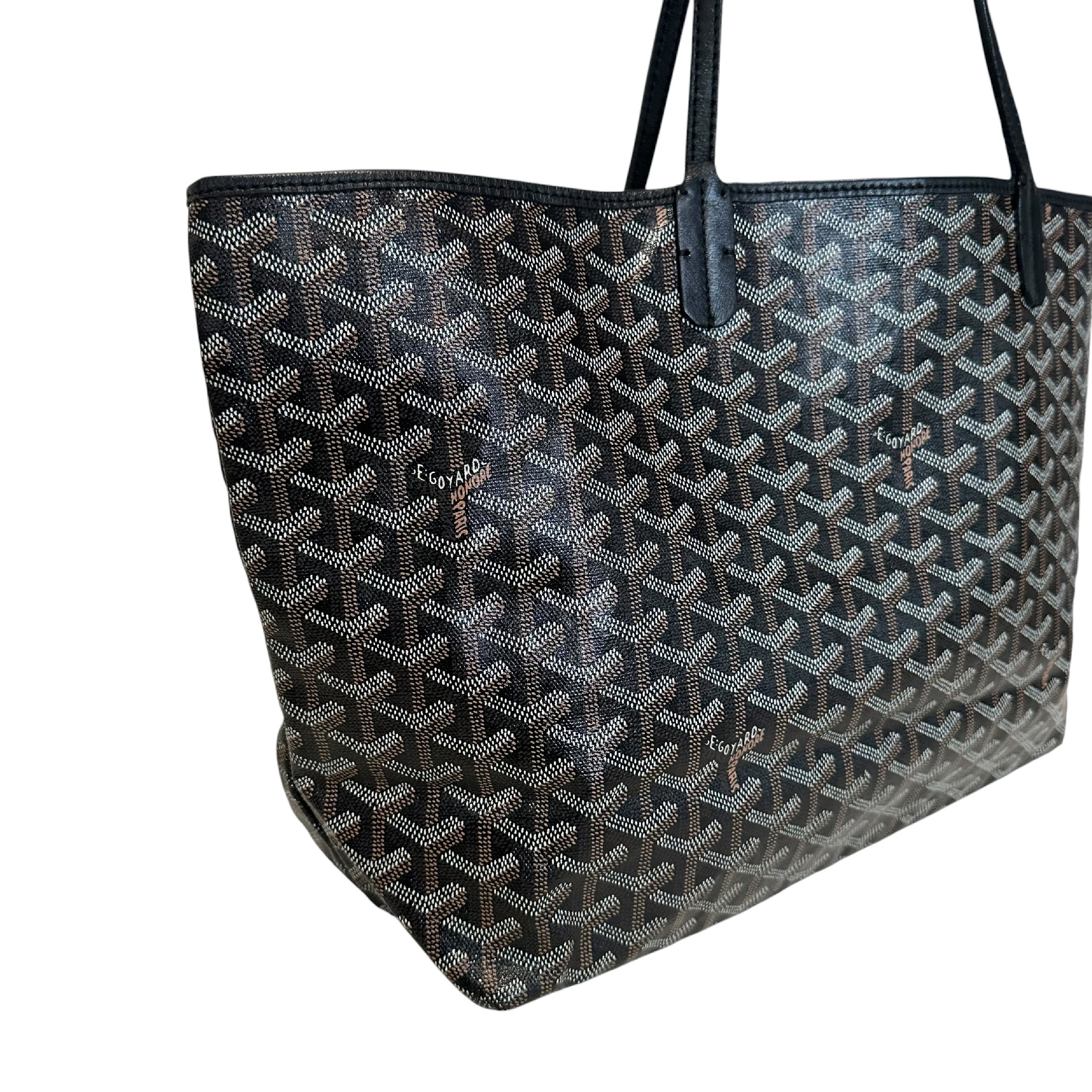 mastermind Saint Louis PM Tote Bag, Herringbone Print, Marquage, Black Tote Bag — view 6
