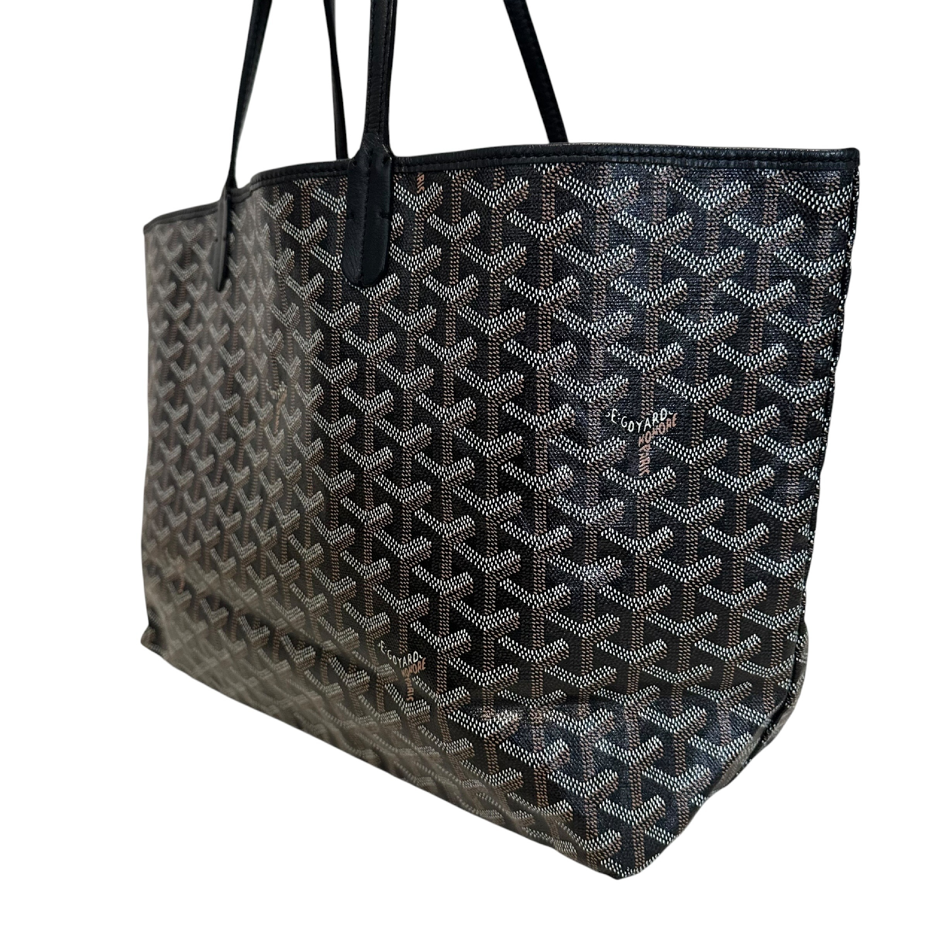mastermind Saint Louis PM Tote Bag, Herringbone Print, Marquage, Black Tote Bag — view 7