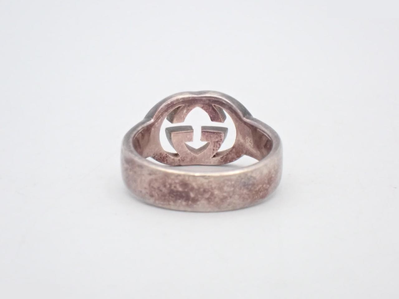 Interlocking G Ring, stamped 14, actual size #13, SV925, 5.7g — view 2