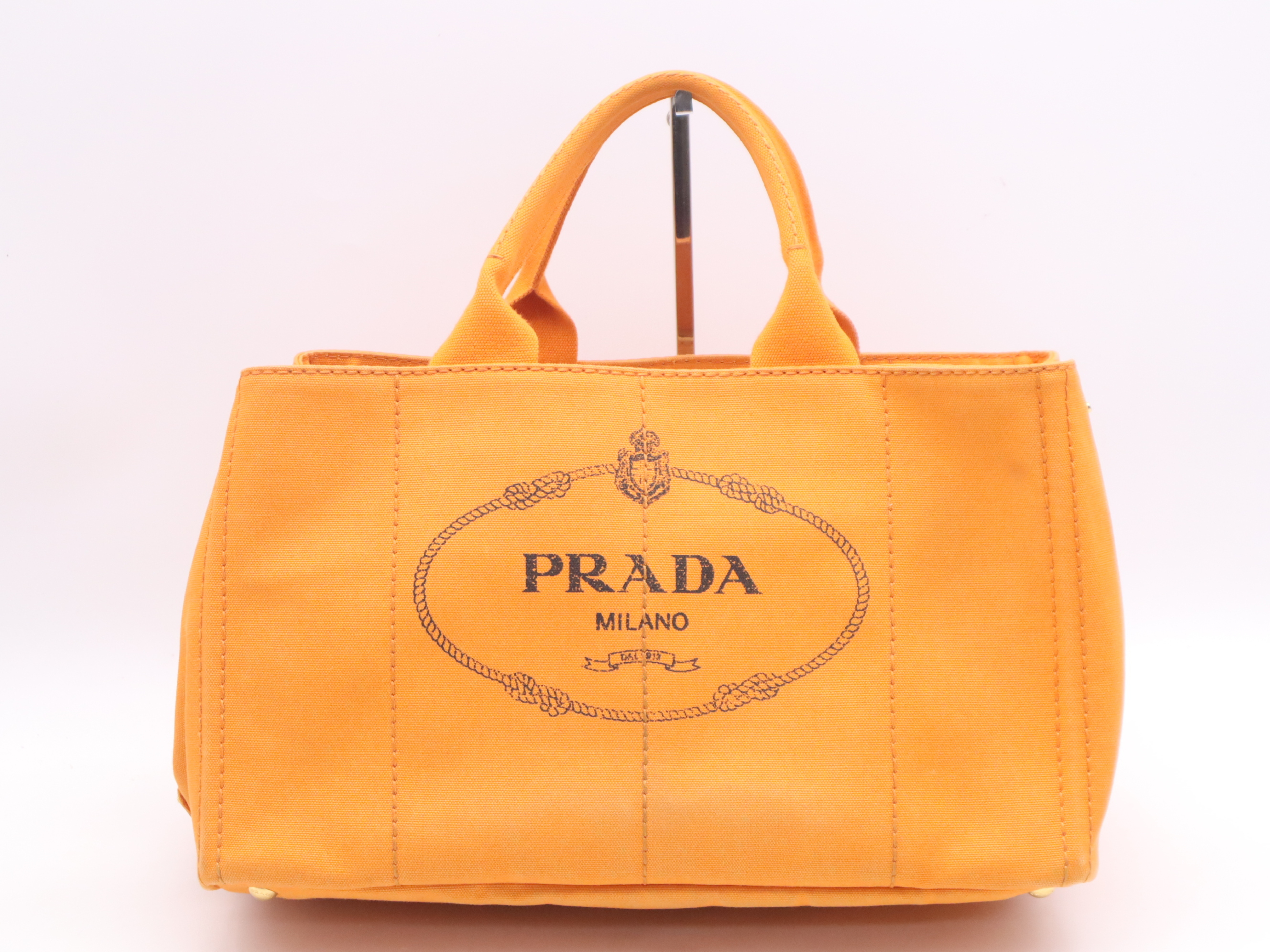 Canvas Canapa Tote Bag, Large Size, Orange Handbag