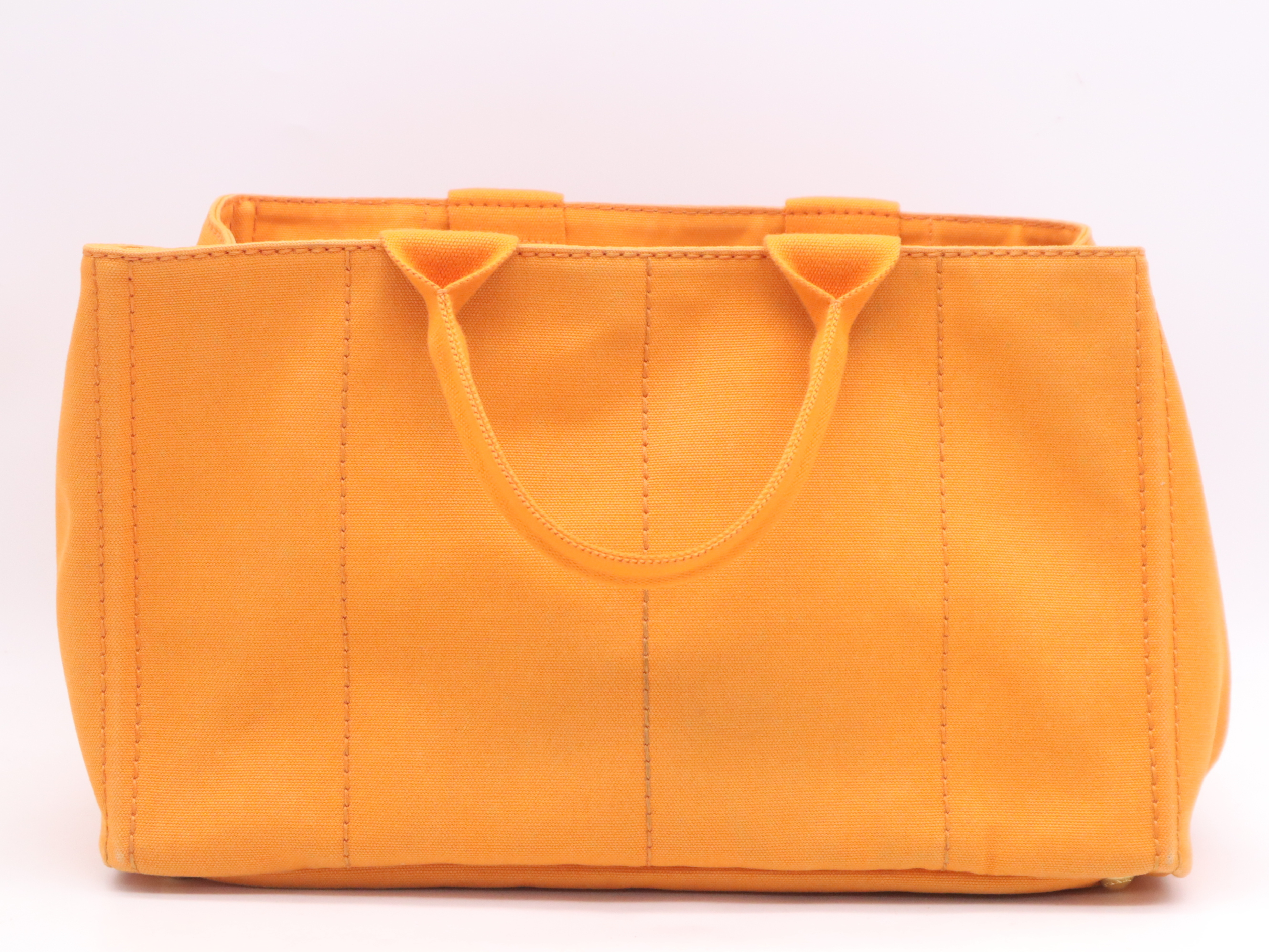 Canvas Canapa Tote Bag, Large Size, Orange Handbag — view 2